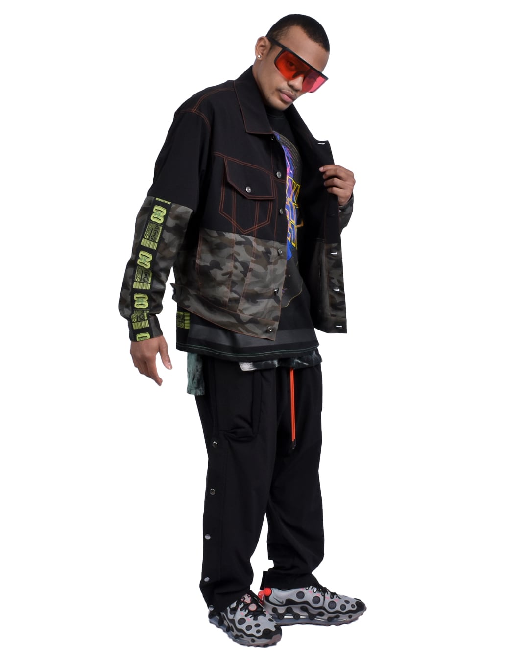 T.C.R EQUIPMENT SHELL JOGGER V3 - BLACK/ORANGE