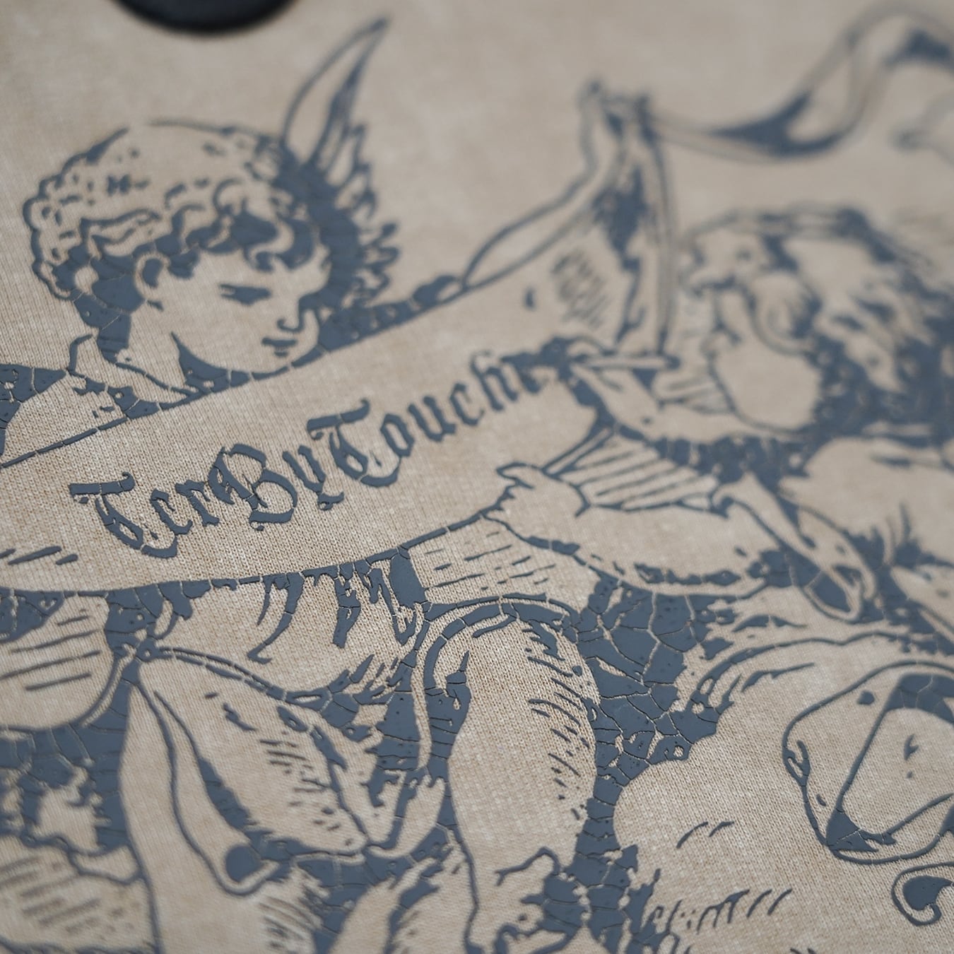 T.C.R ANGELS WASHED S/S PANEL TEE - IVOLY