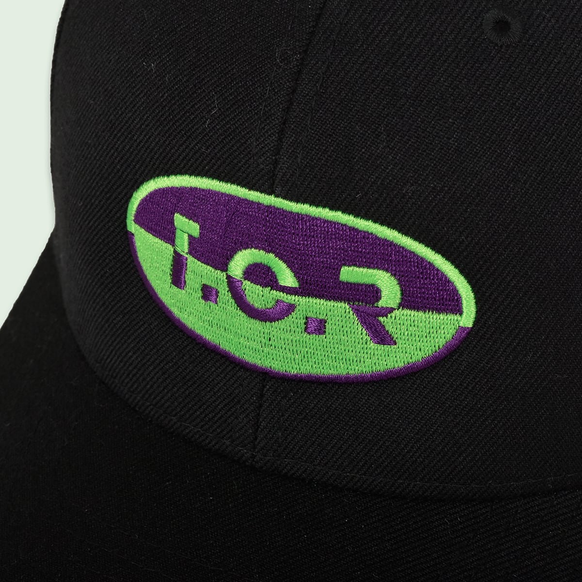 T.C.R CAPSULE EMBROIDERY CAP - BLACK/GREEN/PURPLE