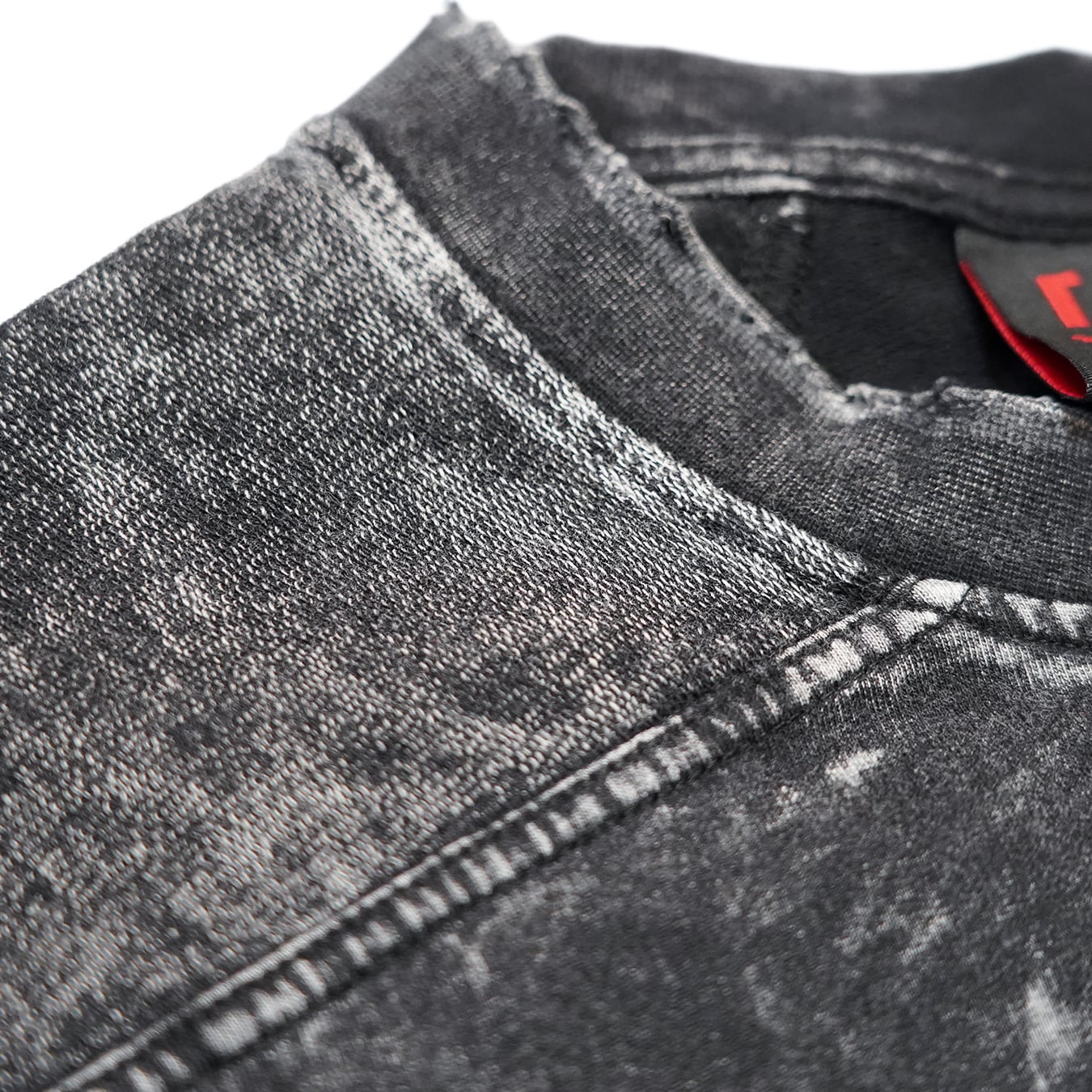 T.C.R ANGELS WASHED S/S PANEL TEE - BLACK