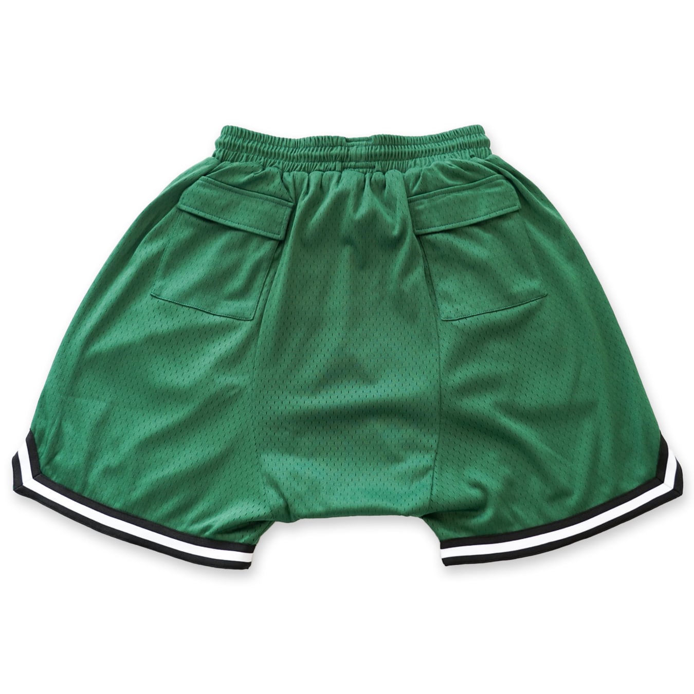 T.C.R LIGHTNING LOGO SARUEL BASKETBALL MESH SHORTS - GREEN