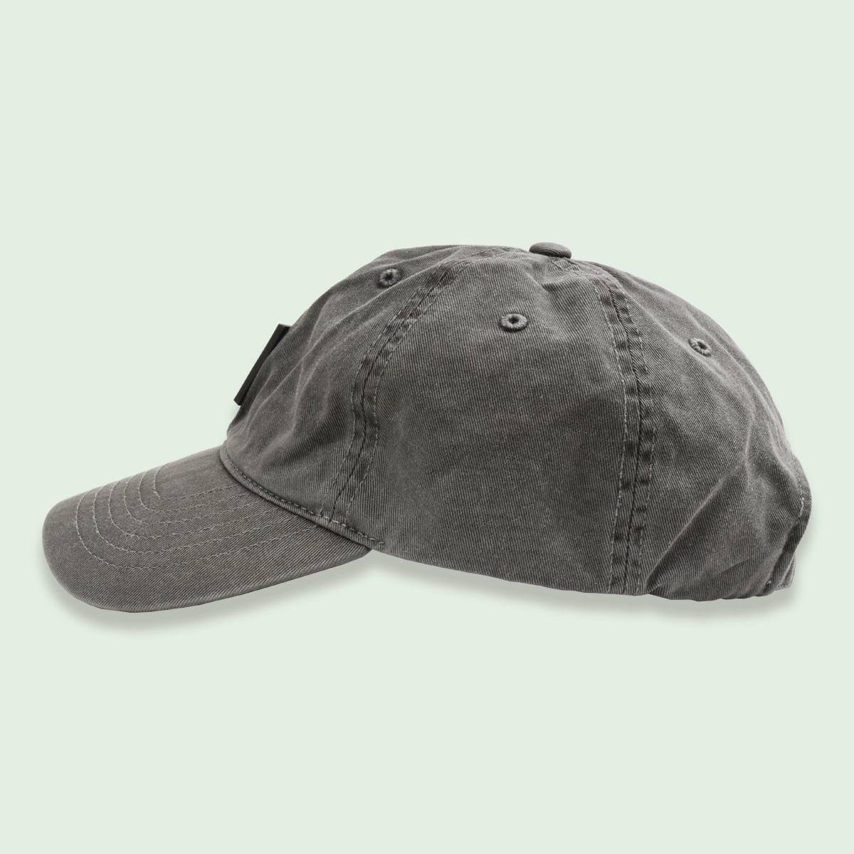 RUBBER LOGO WASHED CAP - GRAY