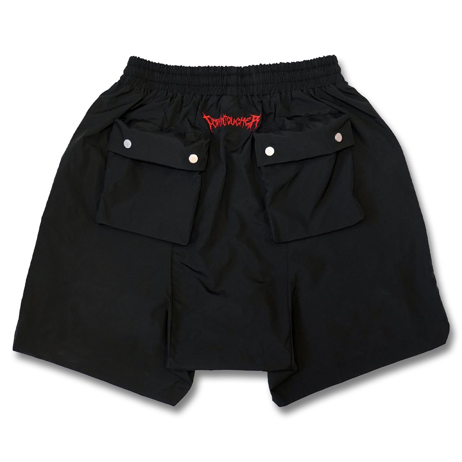 T.C.R RELAPSE MULTI POCKET SAROUEL CARGO SHORTS - BLACK