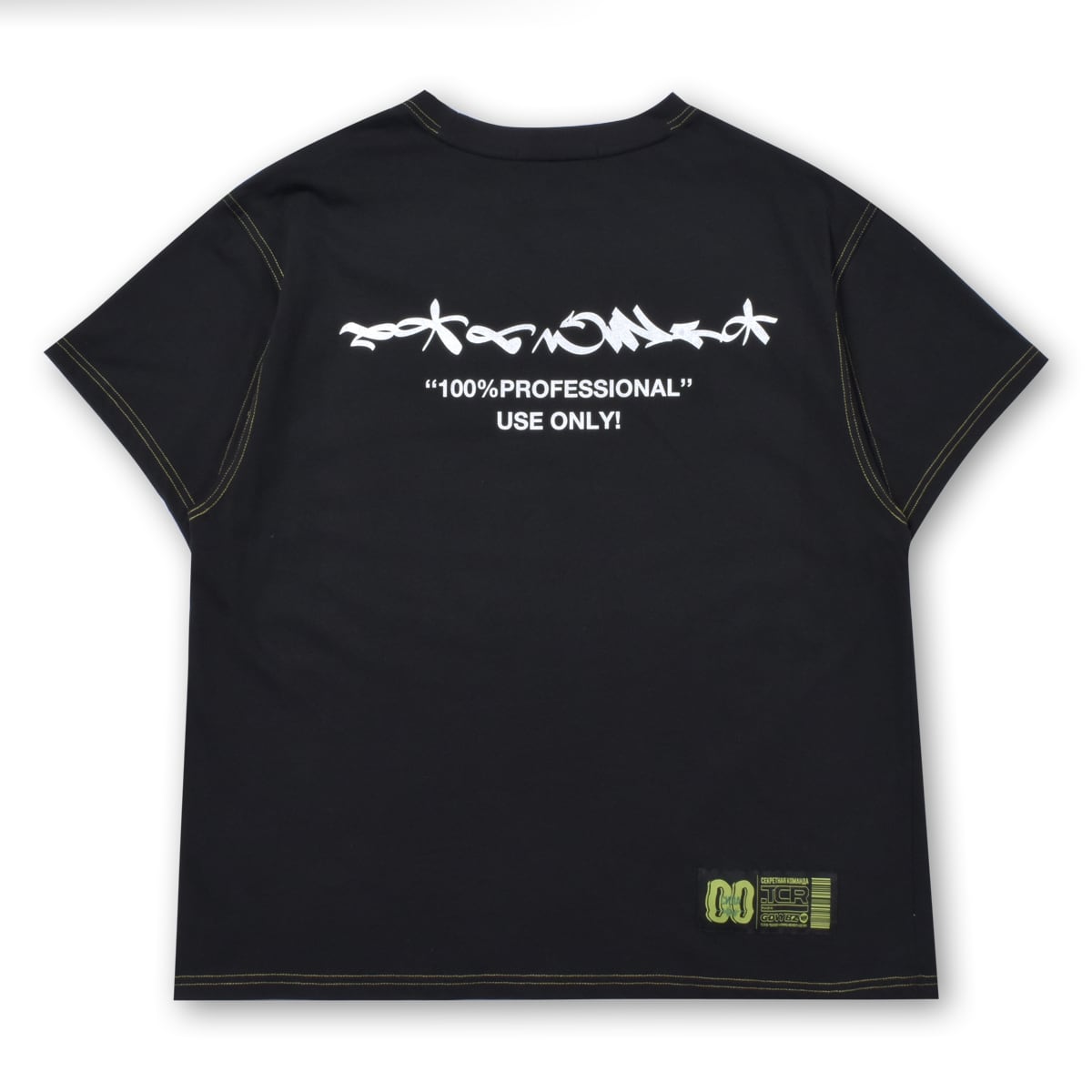 TUNNEL VISION OVERSIZED S/S TEE - BLACK/YELLOW