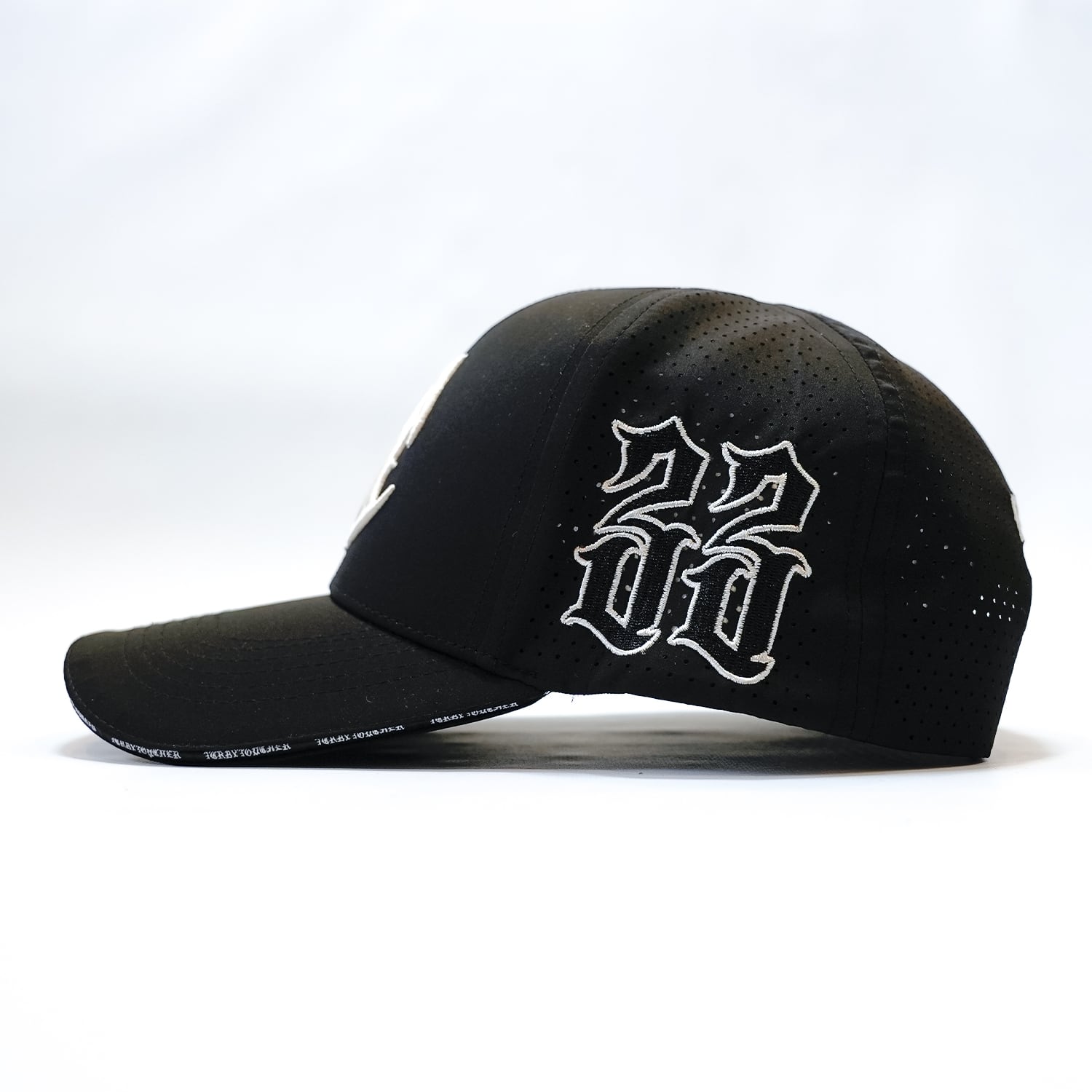 T.C.R NU-YOUTH LASER CUT HOLE QUICK DRY 6PANEL CAP - BLACK