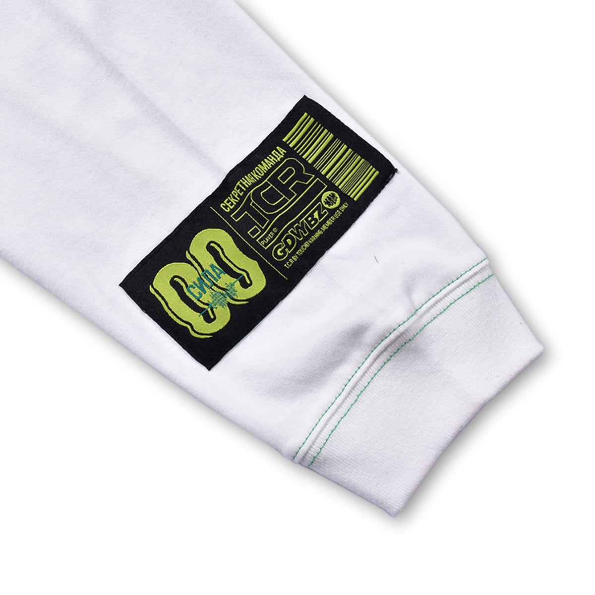 CELL OVERSIZED L/S TEE - WHITE/YELLOW