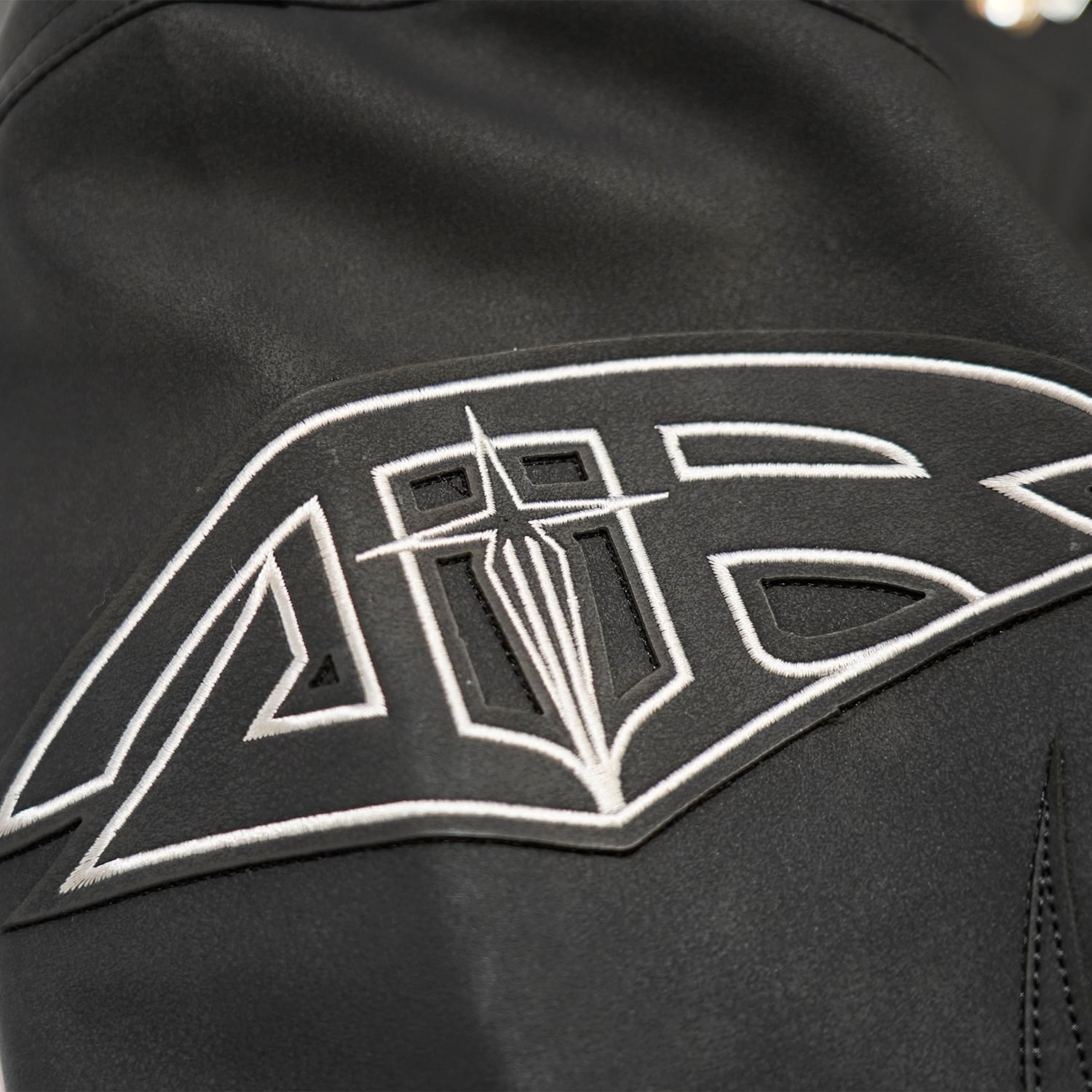 T.C.R WASHED FAUX LEATHER FLAME TRACKER JACKET - BLACK