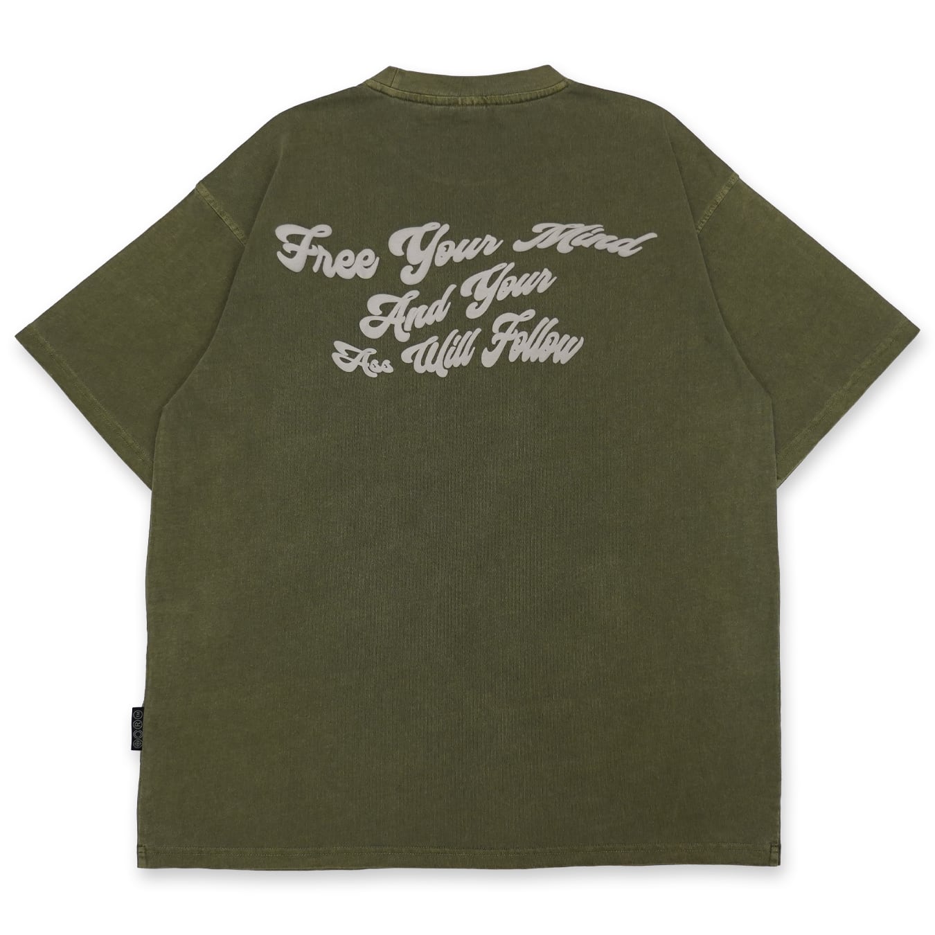 T.C.R MIND CONTROLLER WASHED S/S TEE - GRAY GREEN