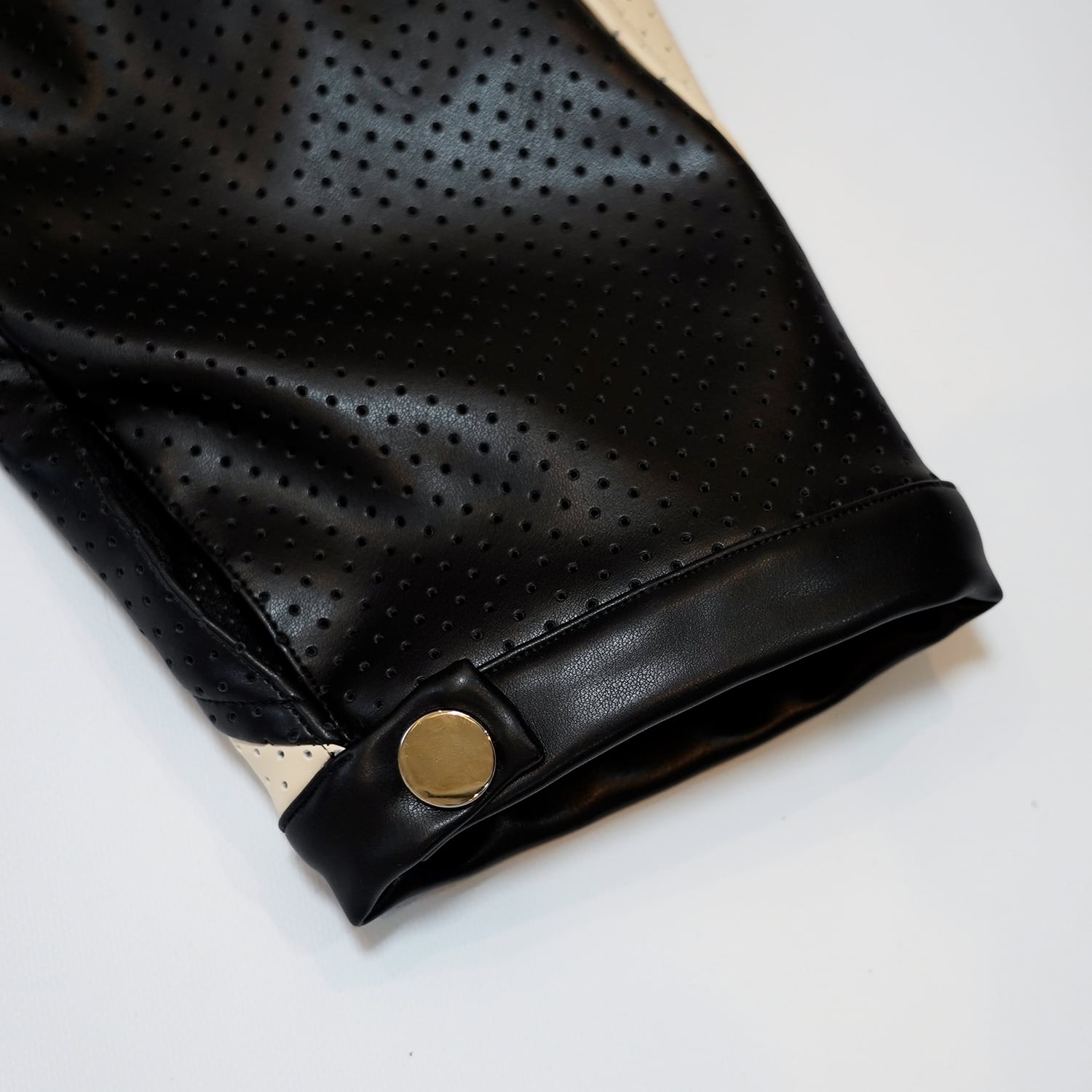 T.C.R MAVERIK MESH LEATHER MOTO JACKET - BLACK