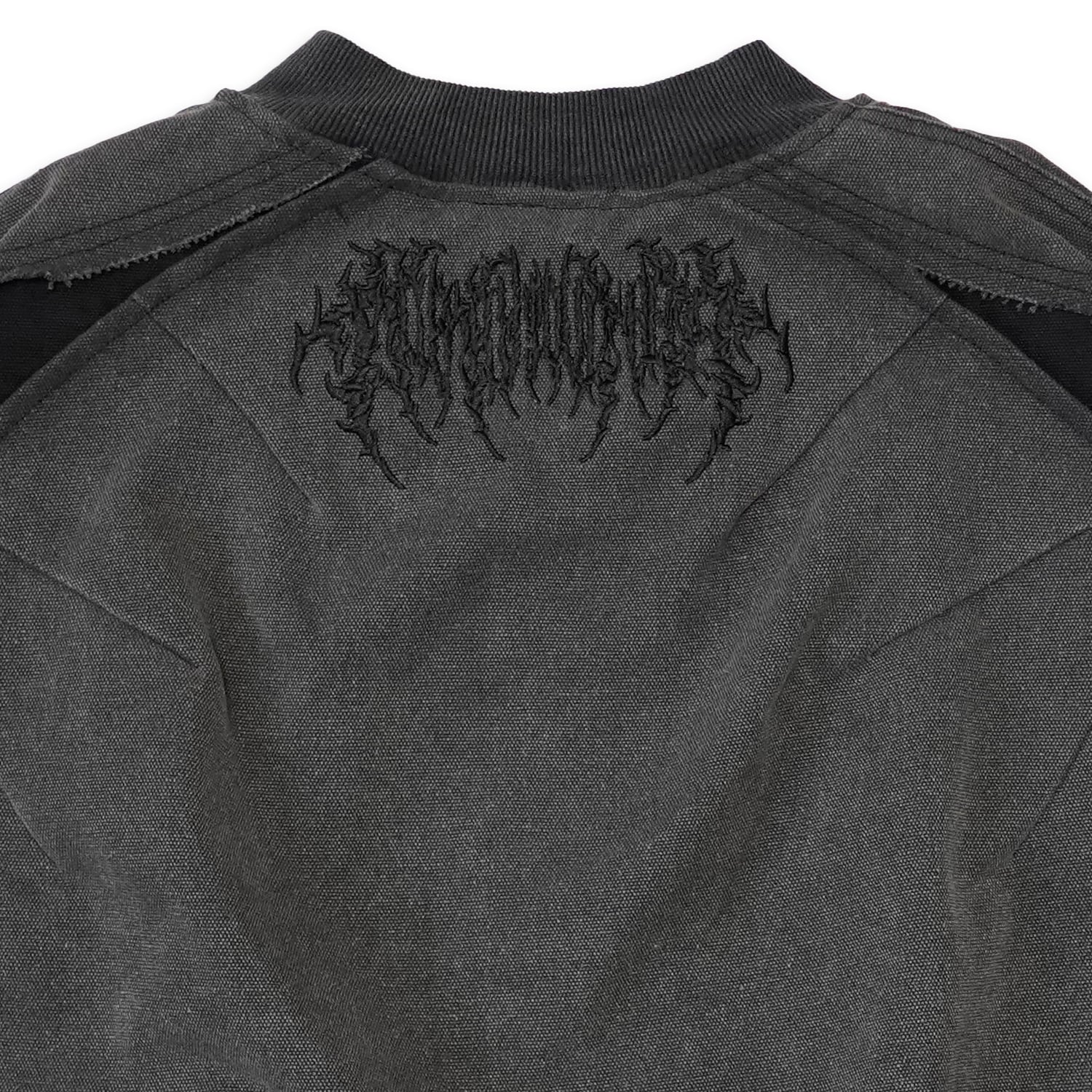 T.C.R DISTRESSED SPLICED BLOUSON - GRAY