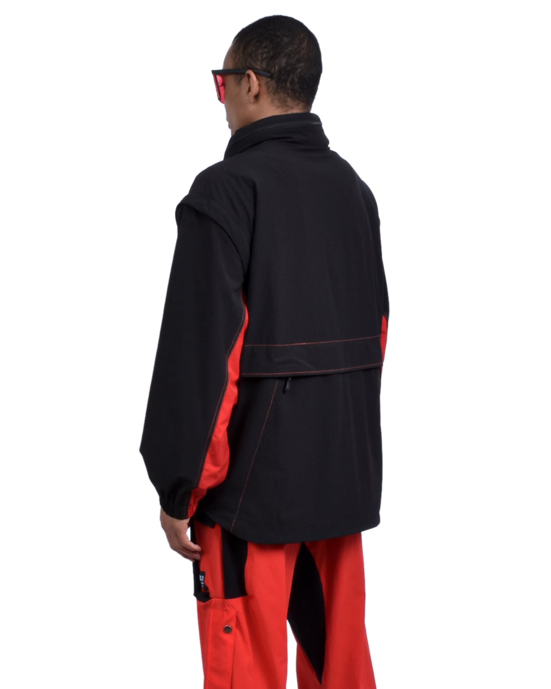 T.C.R TRICLIMATE 2WAY SHELL ANORAK V2 - BLACK/RED
