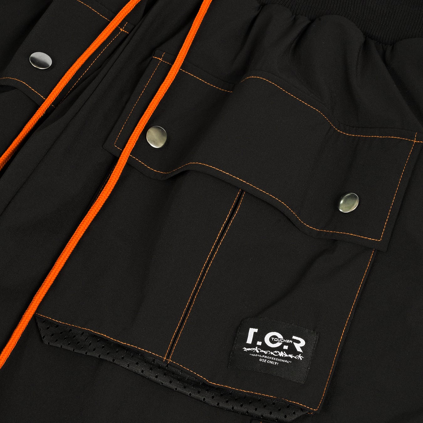 T.C.R EQUIPMENT SHELL SHORTS V3 -  BLACK/ORANGE
