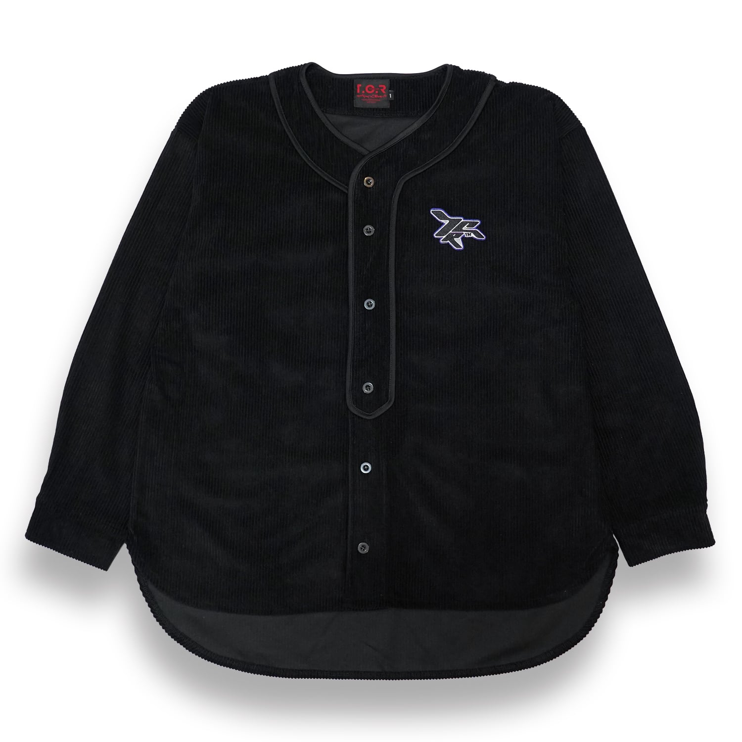 T.C.R BASEBALL CORDUROY OUTERSHIRTS - BLACK