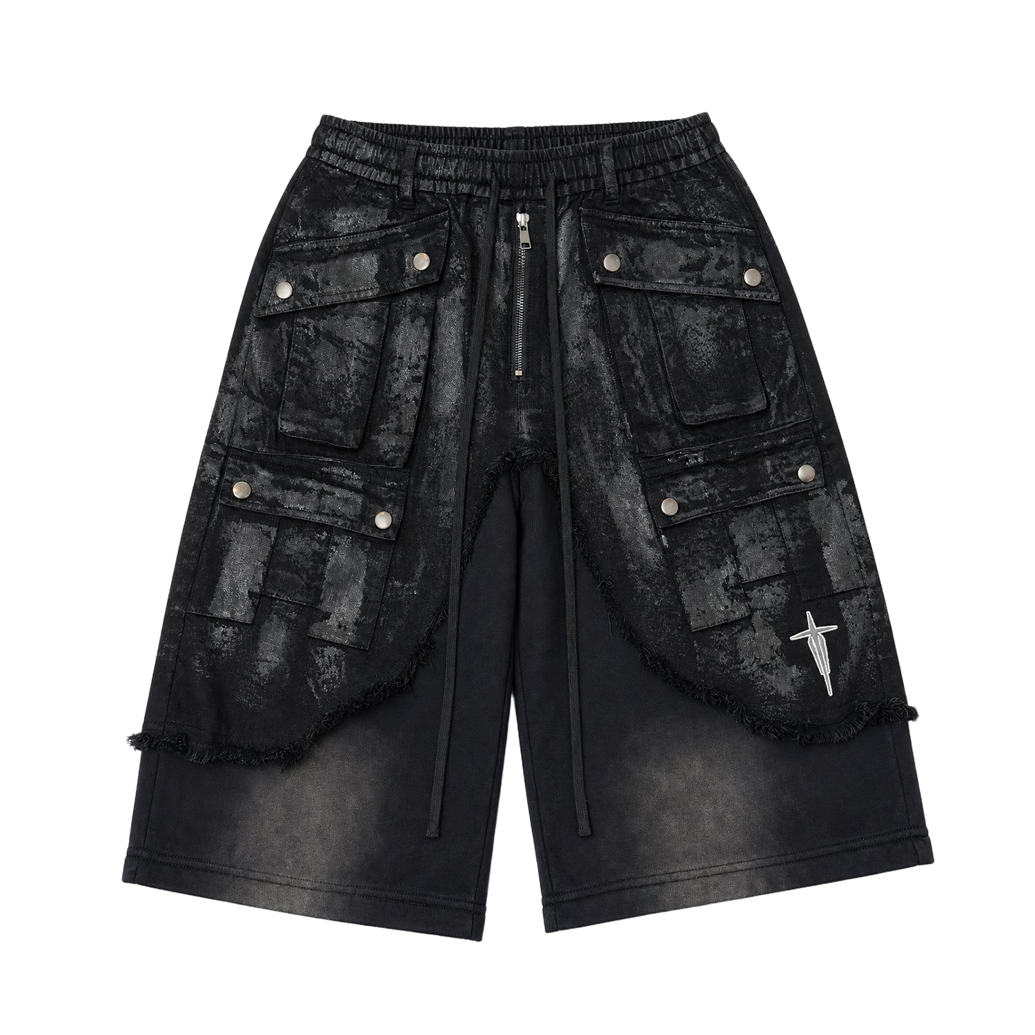 T.C.R SHADOW PHASE CONVERTIBLE BAGGY PANTS - BLACK