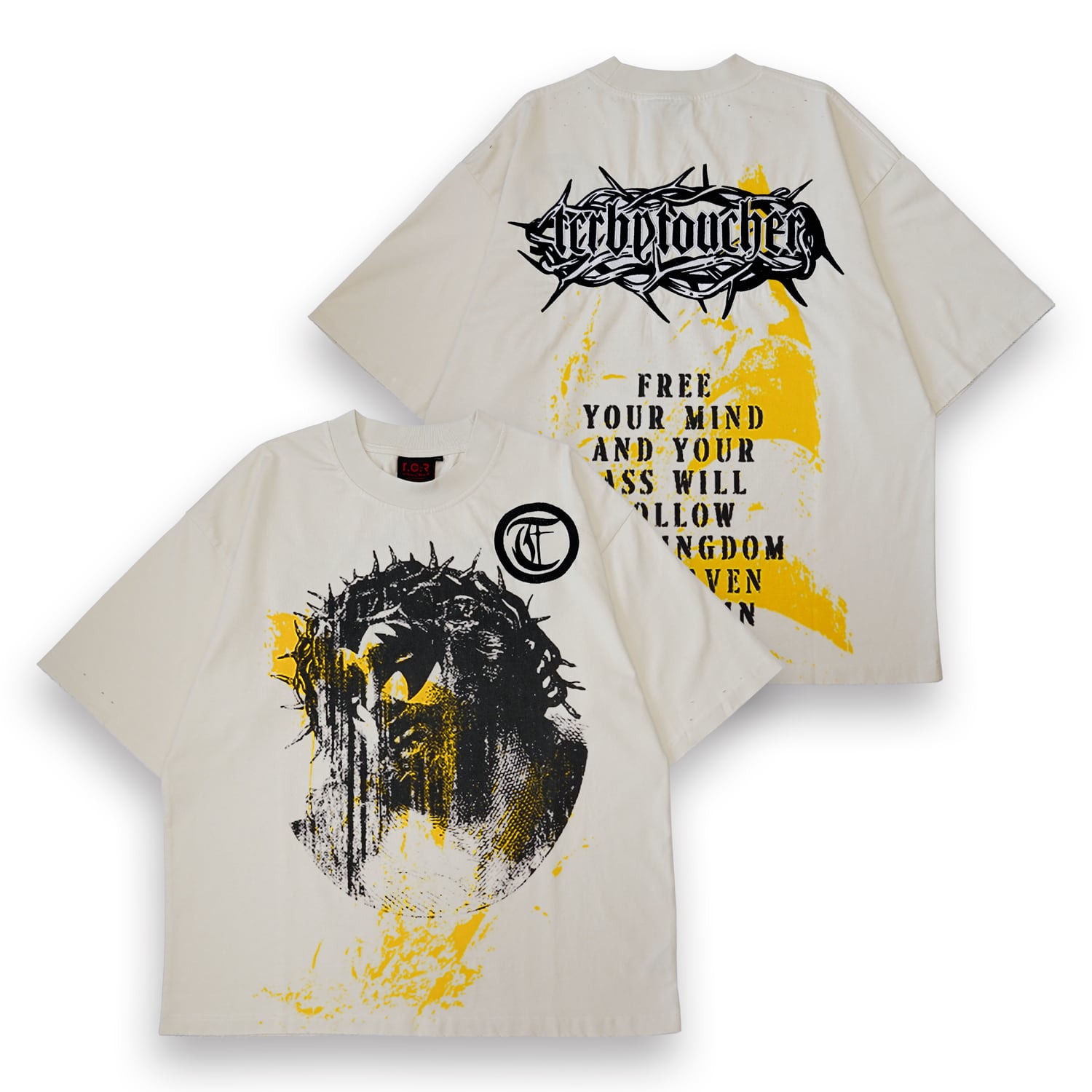 T.C.R JESUS FADE S/S TEE - CREAM