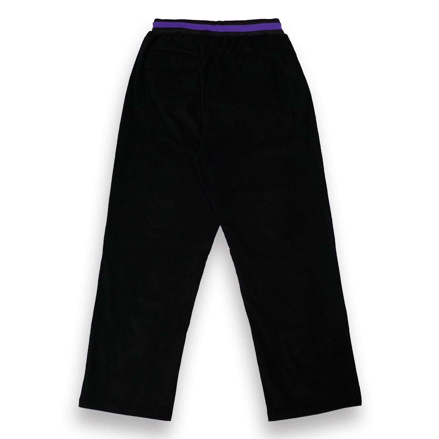 T.C.R CORDUROY WIDE EASY PANTS - BLACK