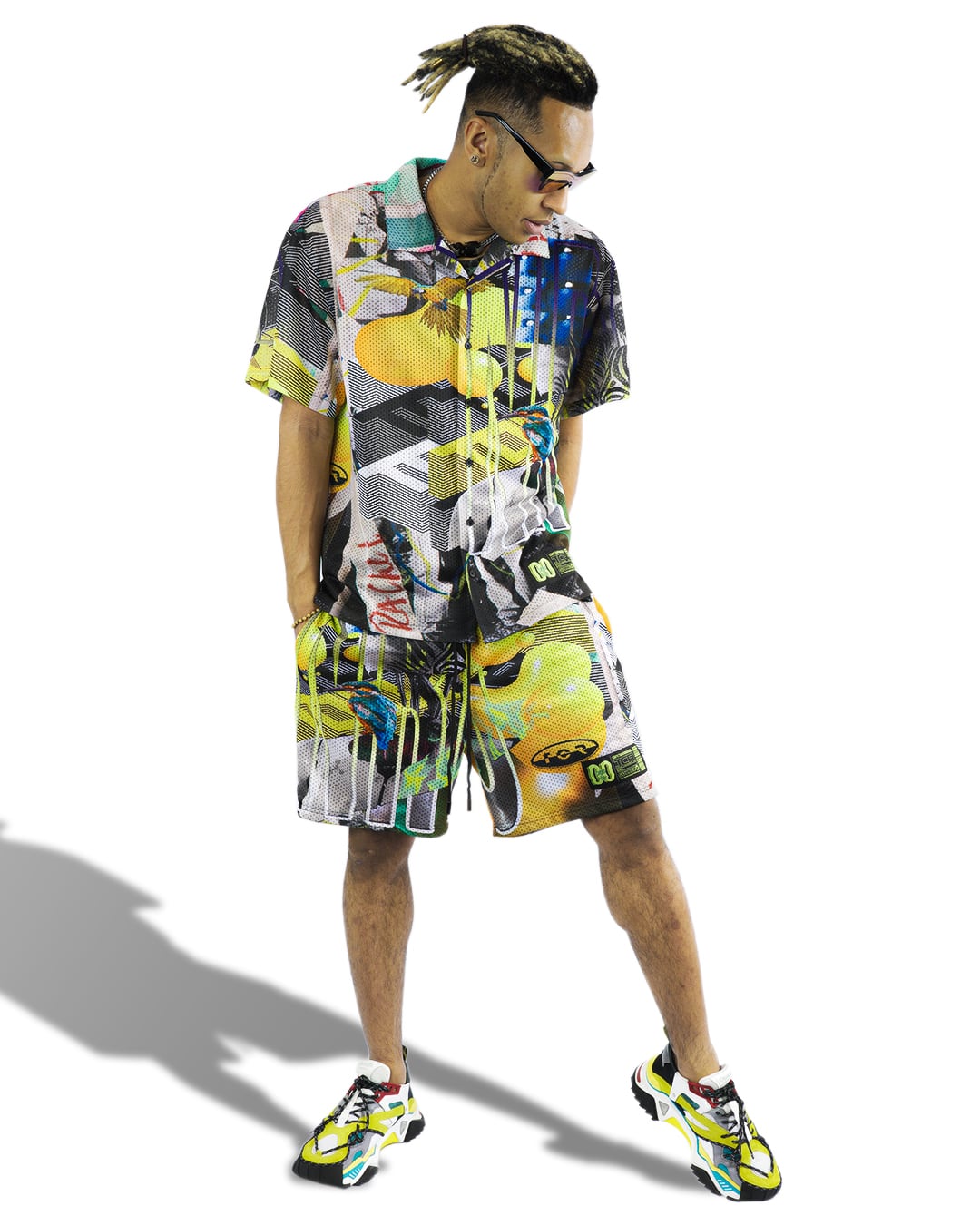 T.C.R PARADISE ALL OVER MESH SHIRT V2 - MULTI