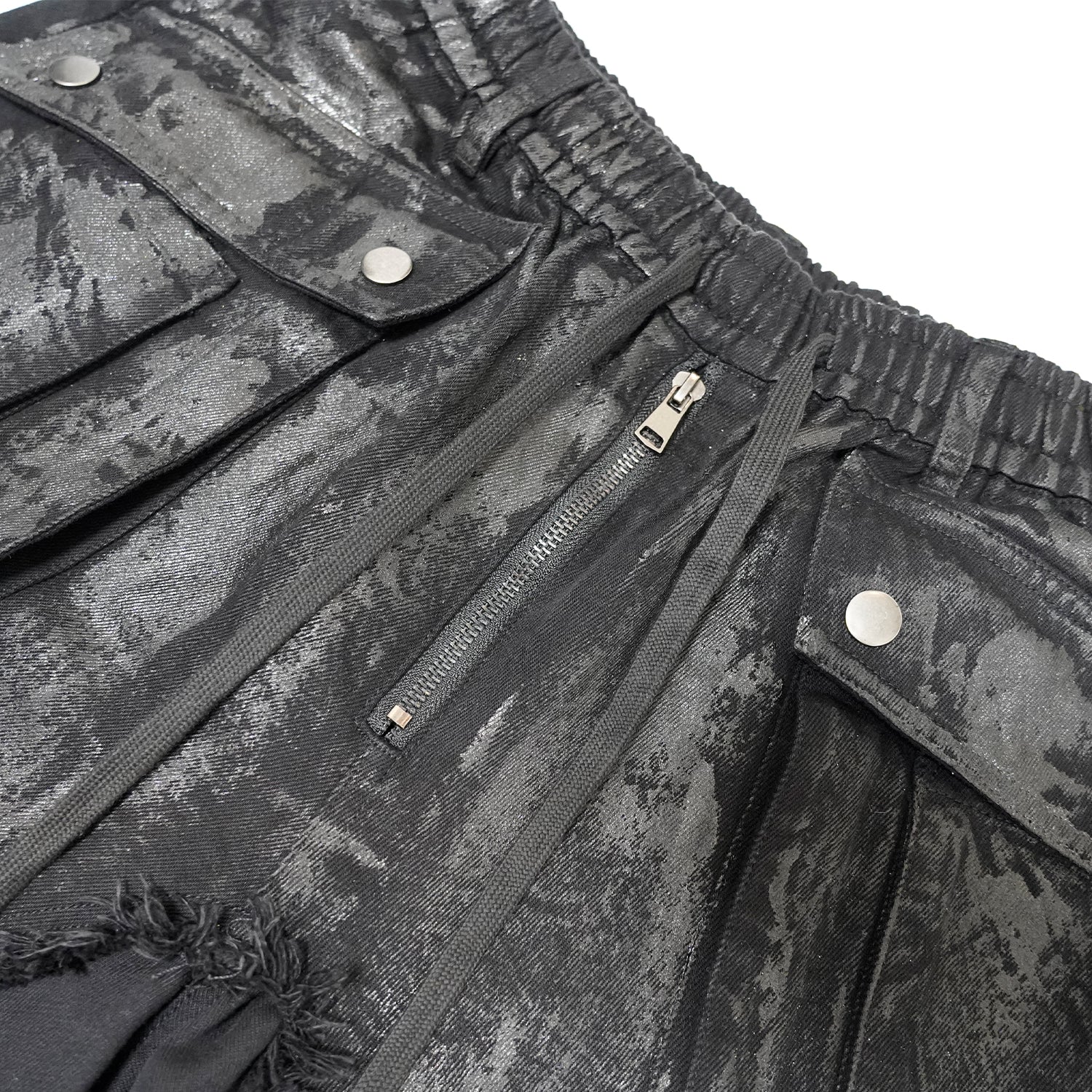 T.C.R SHADOW PHASE CONVERTIBLE BAGGY PANTS - BLACK
