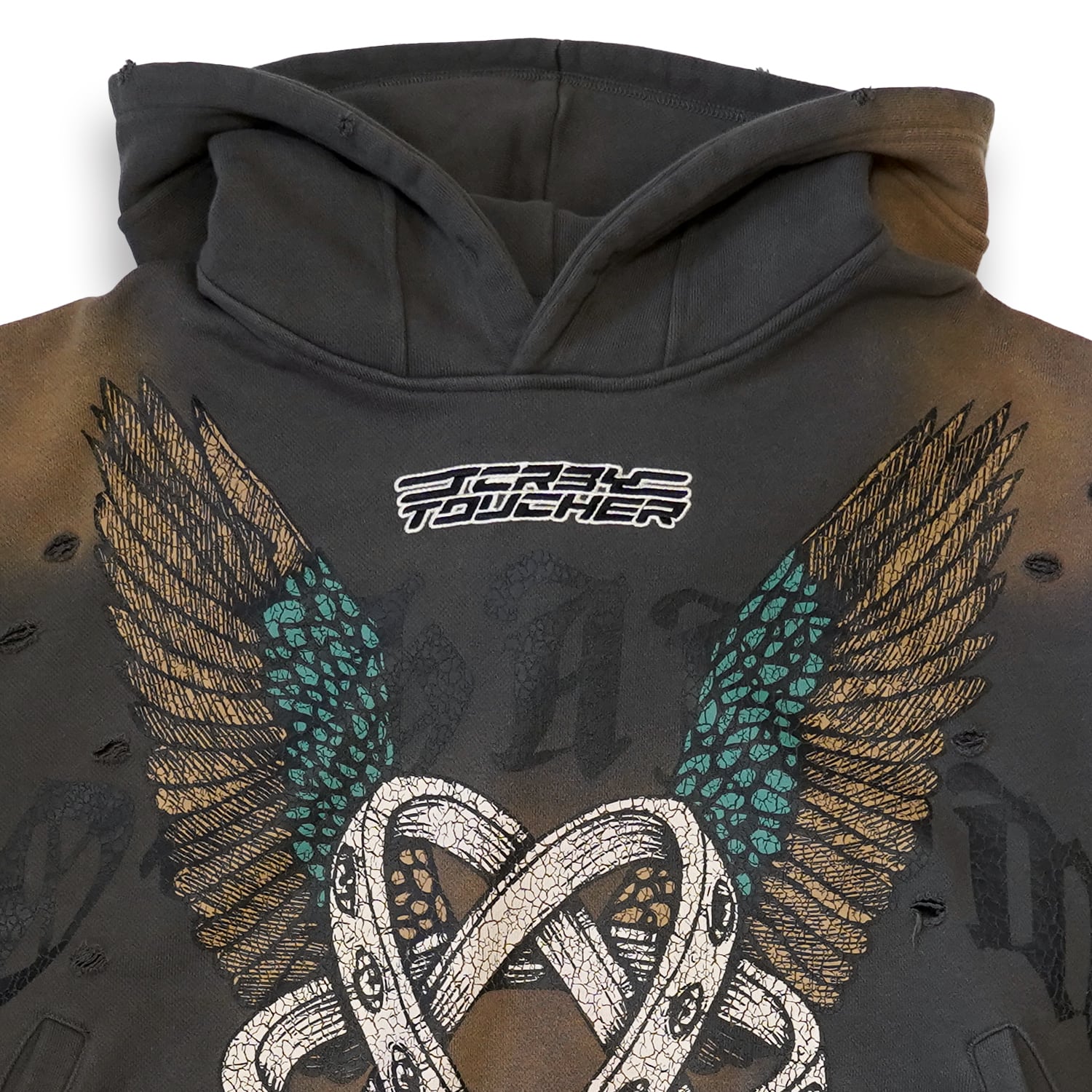 T.C.R THRONES ACID HOODIE - GRAY