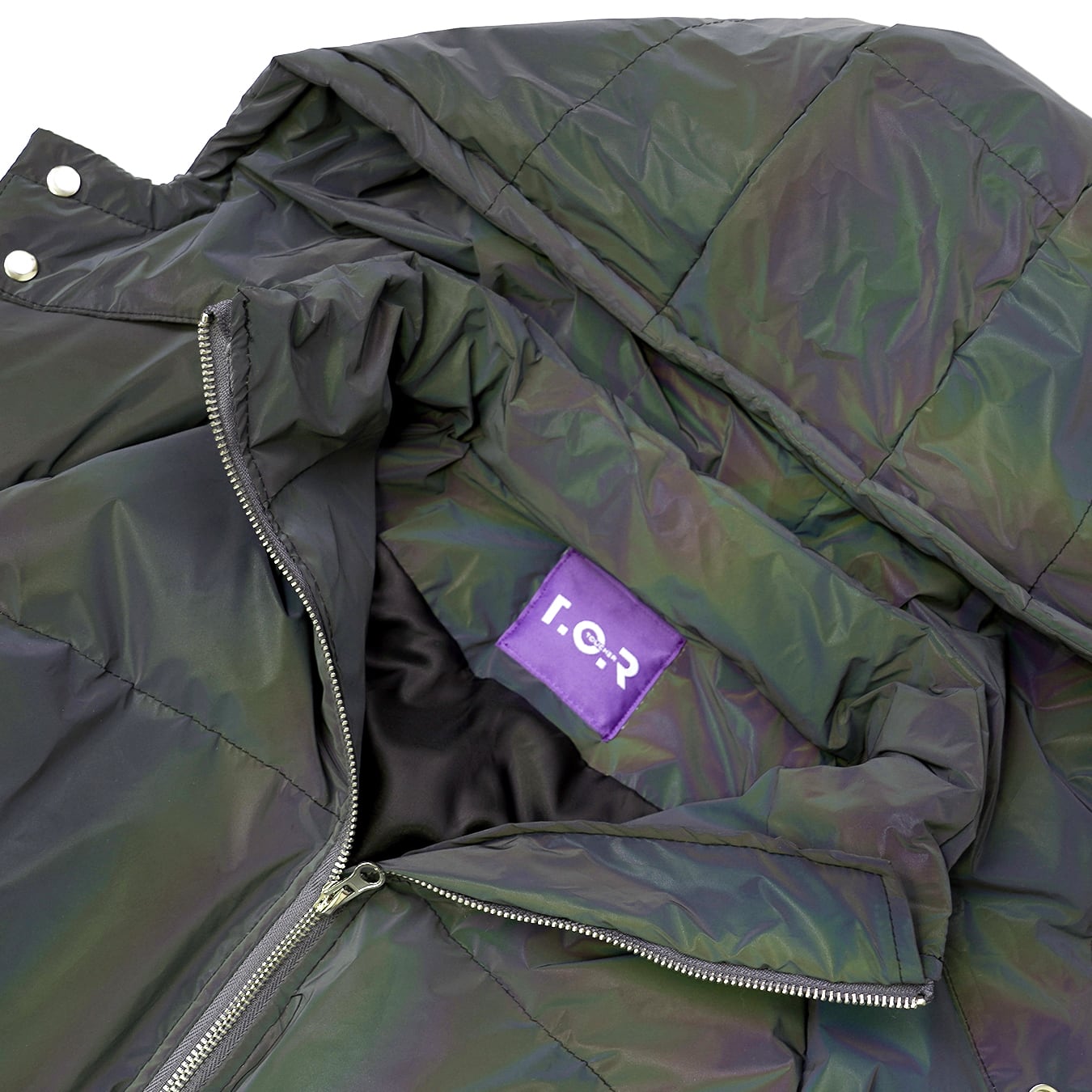 REFLECTIVE PUFFER JACKET - GRAY