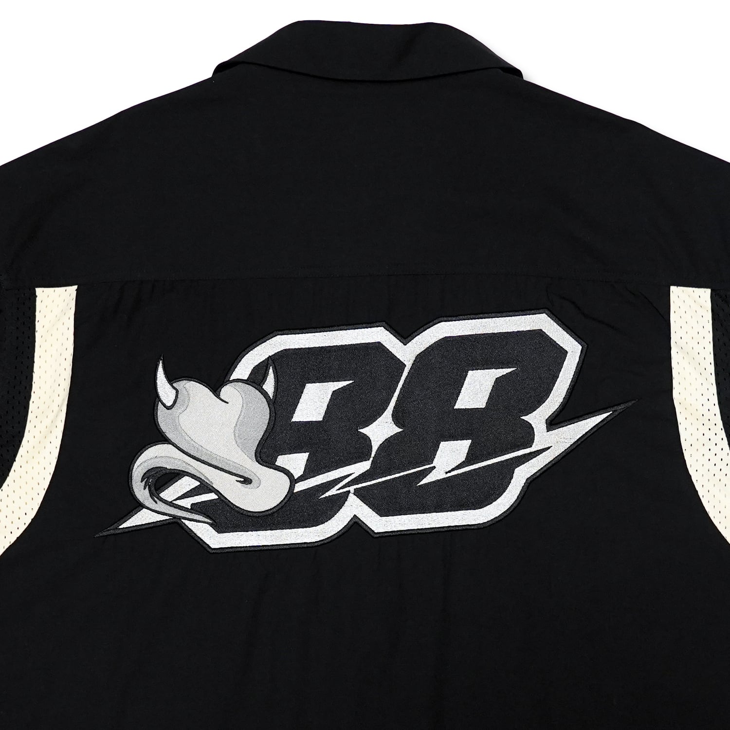 T.C.R PRAYER WIDE FIT BOWLING SHIRTS - BLACK