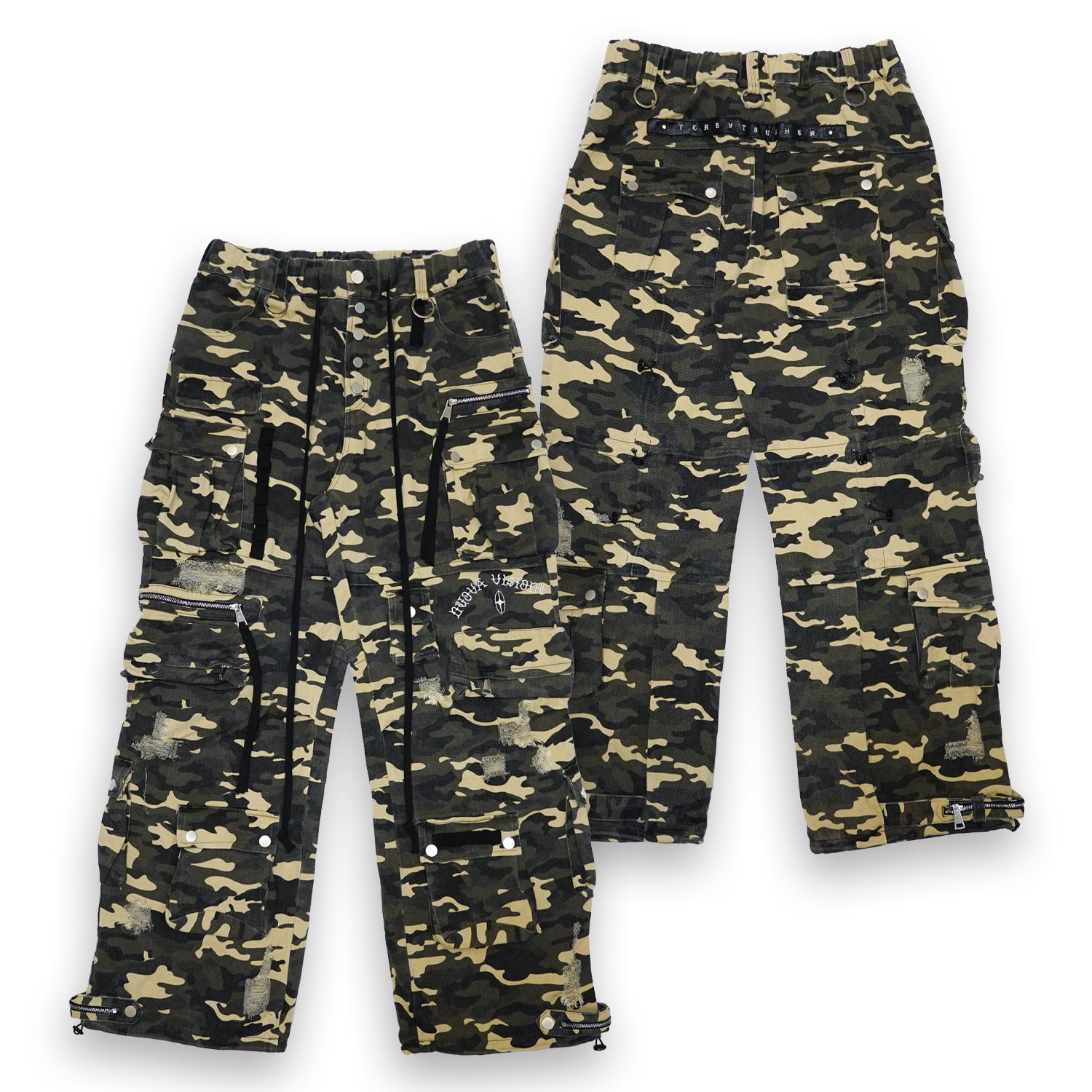 T.C.R NUOVA VISIONE BAGGY CARGO PANTS - CAMO