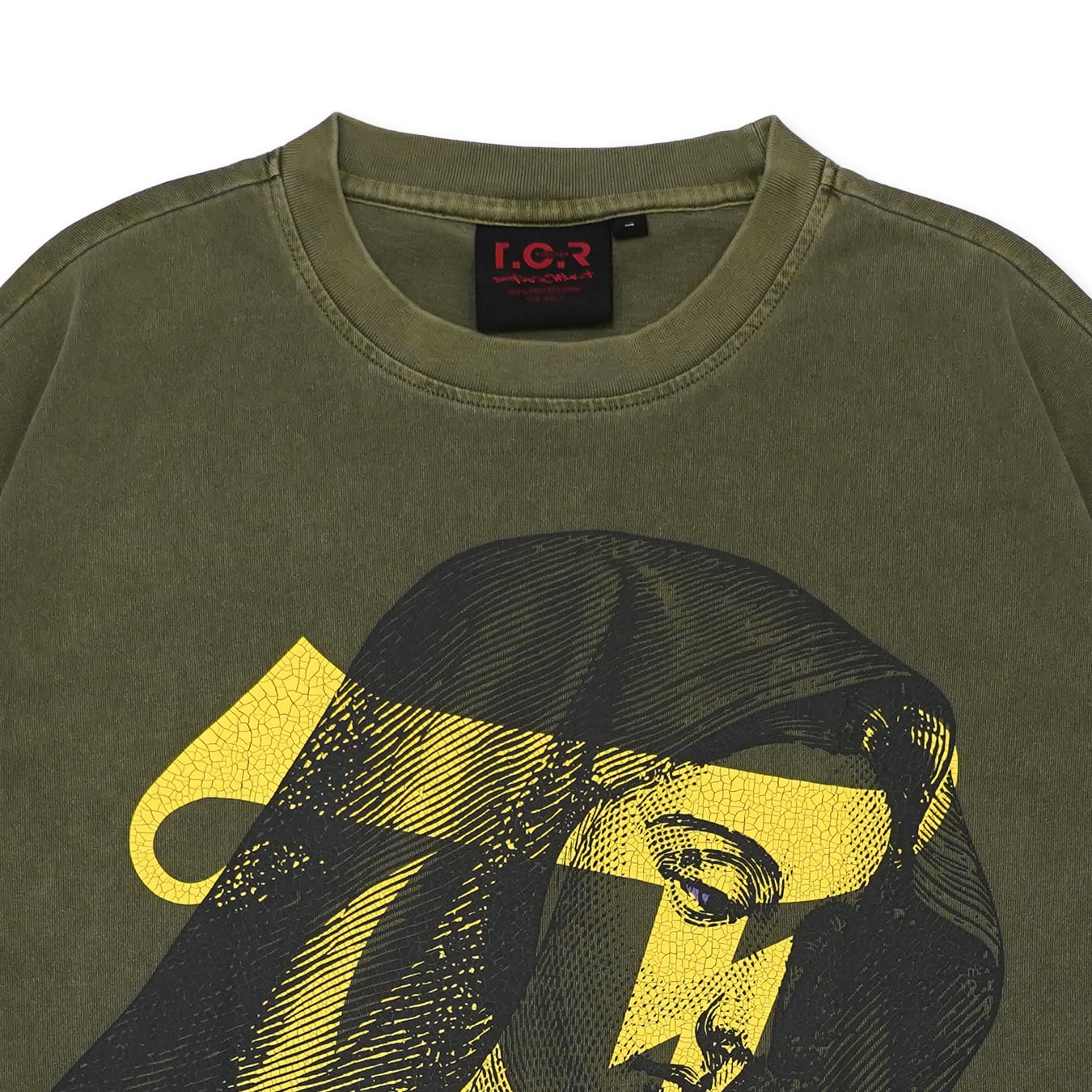 T.C.R LIGHTNING MARIA WASHED S/S TEE - GRAY GREEN