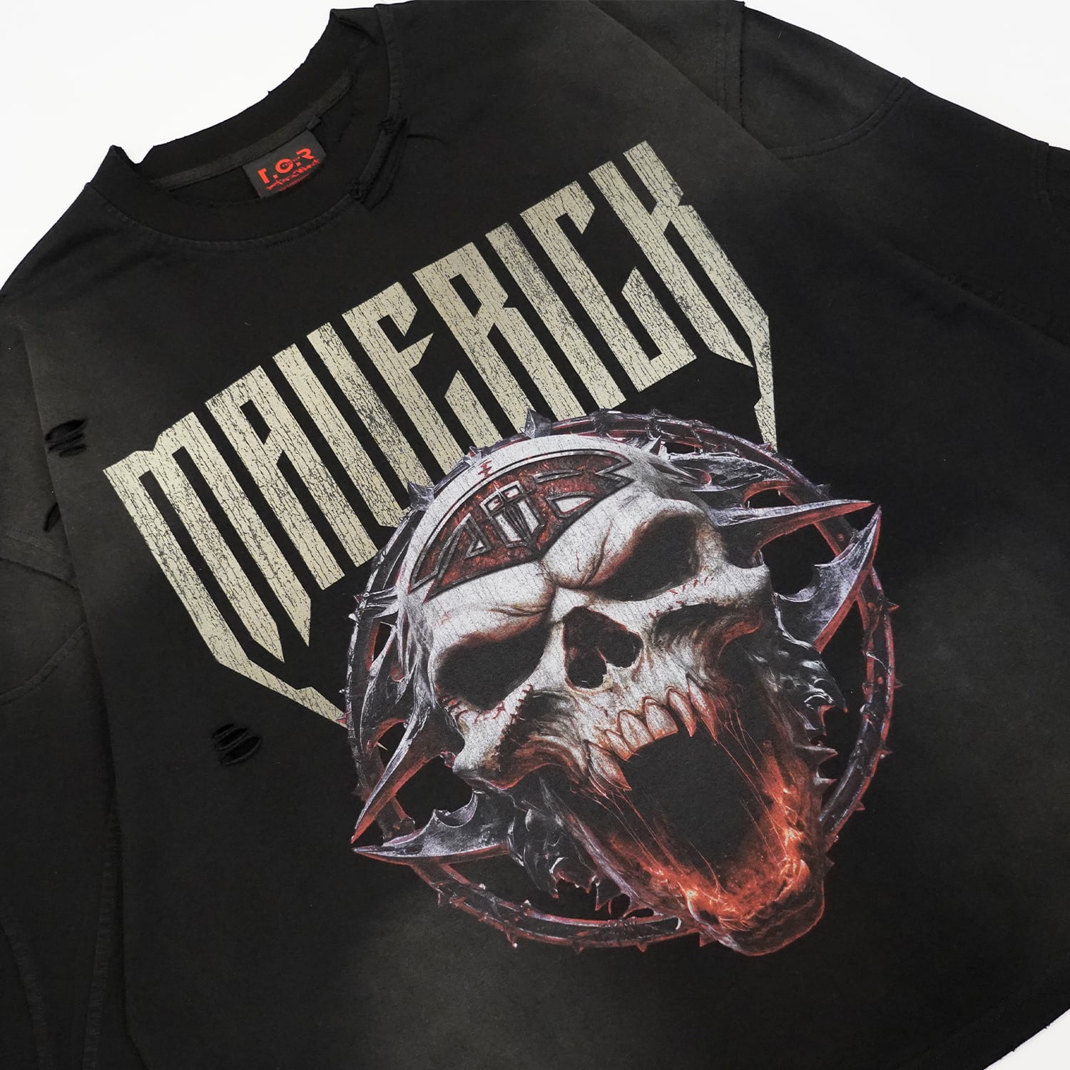 T.C.R REBEL HEART L/S TEE - BLACK