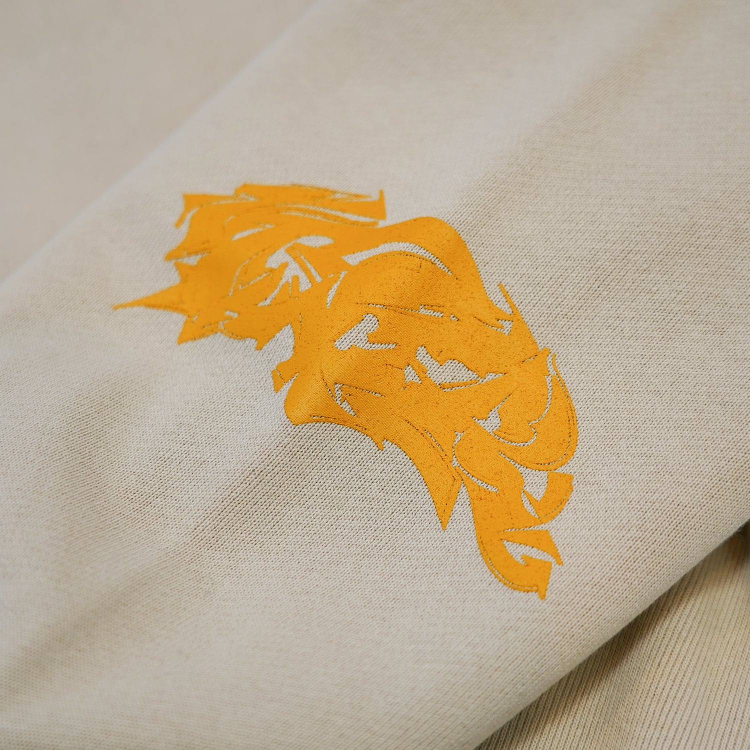 T.C.R CREW  PULLOVER HEAVY OUNCE HOODIE - SAND BEIGE
