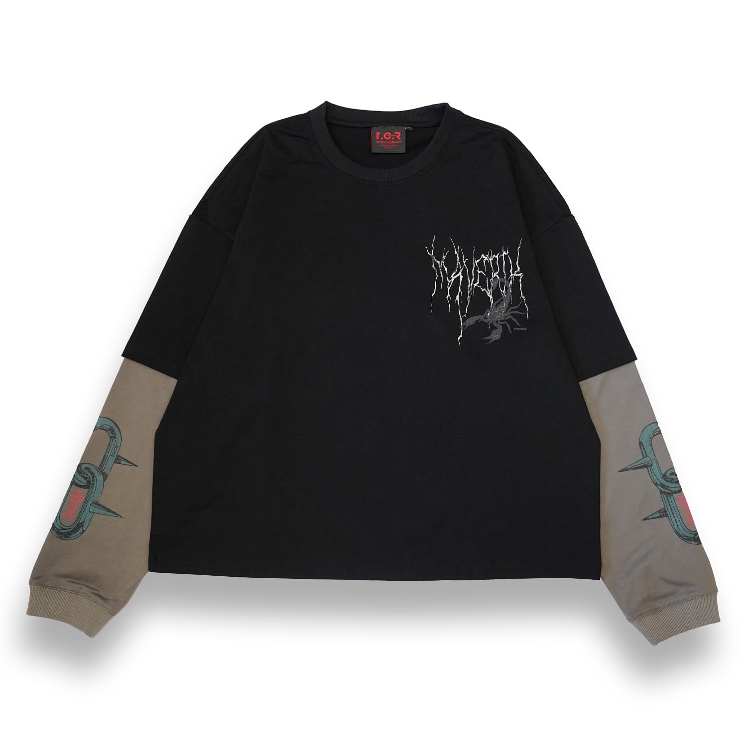 T.C.R MAVERIK LAYERD L/S TEE - BLACK