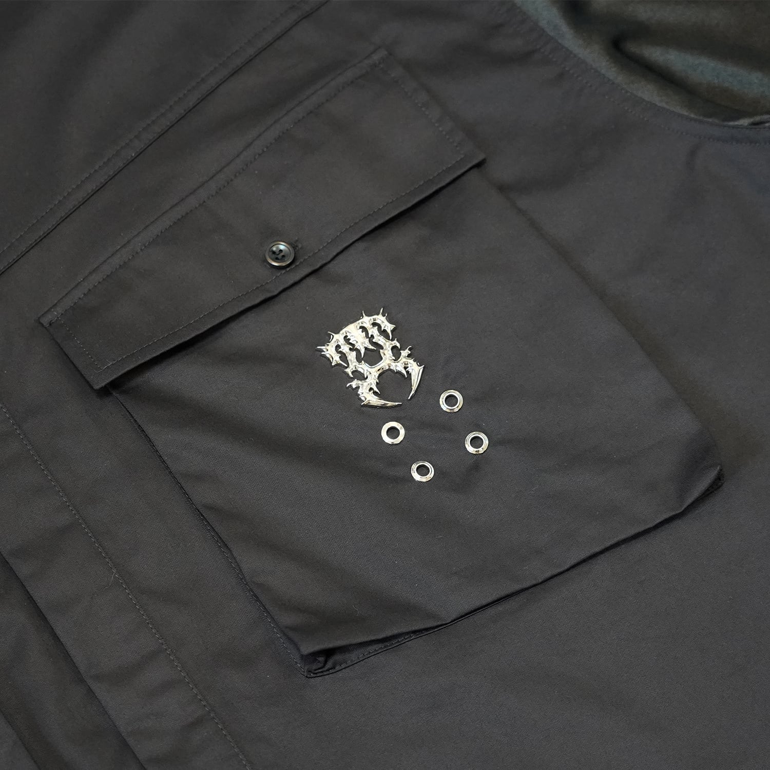 T.C.R NIGHT RAVER RECONSTRUCTION SHIRTS - BLACK