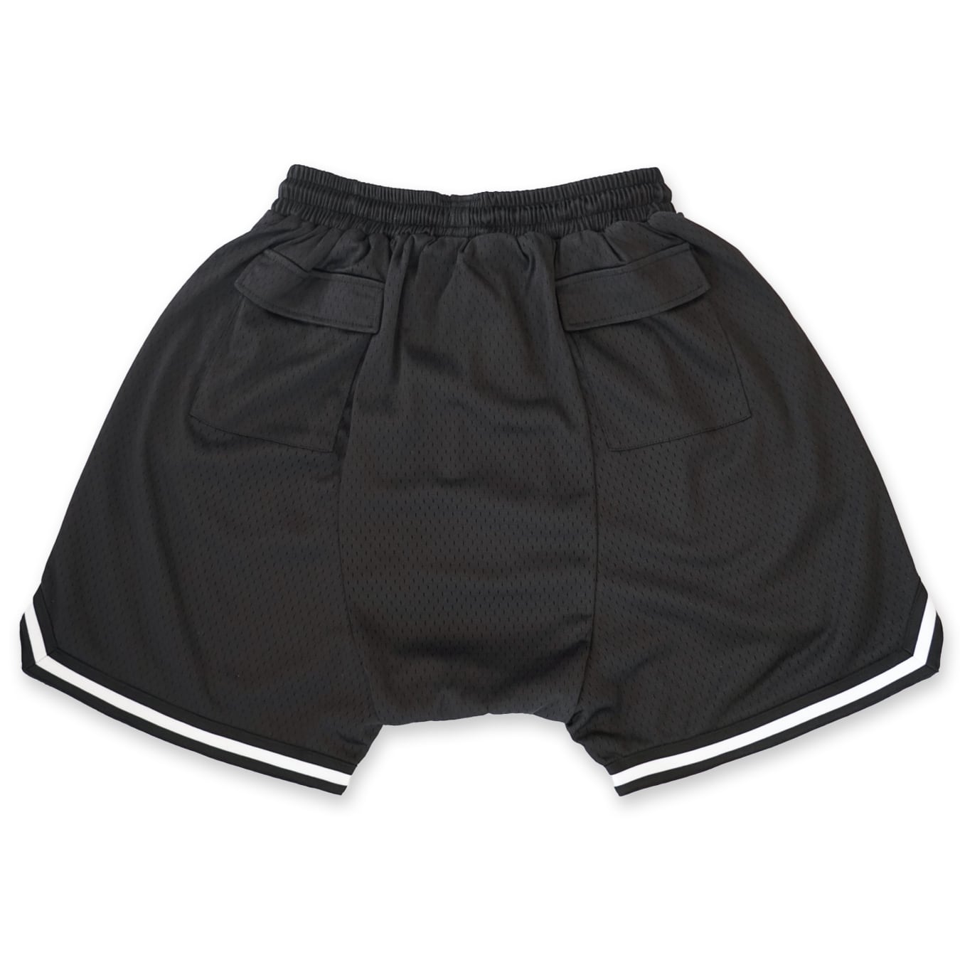 T.C.R LIGHTNING LOGO SARUEL BASKETBALL MESH SHORTS - BLACK