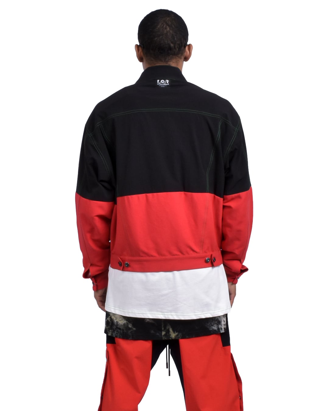 T.C.R EQUIPMENT TRUCKER JACKET V2 - BLACK/RED