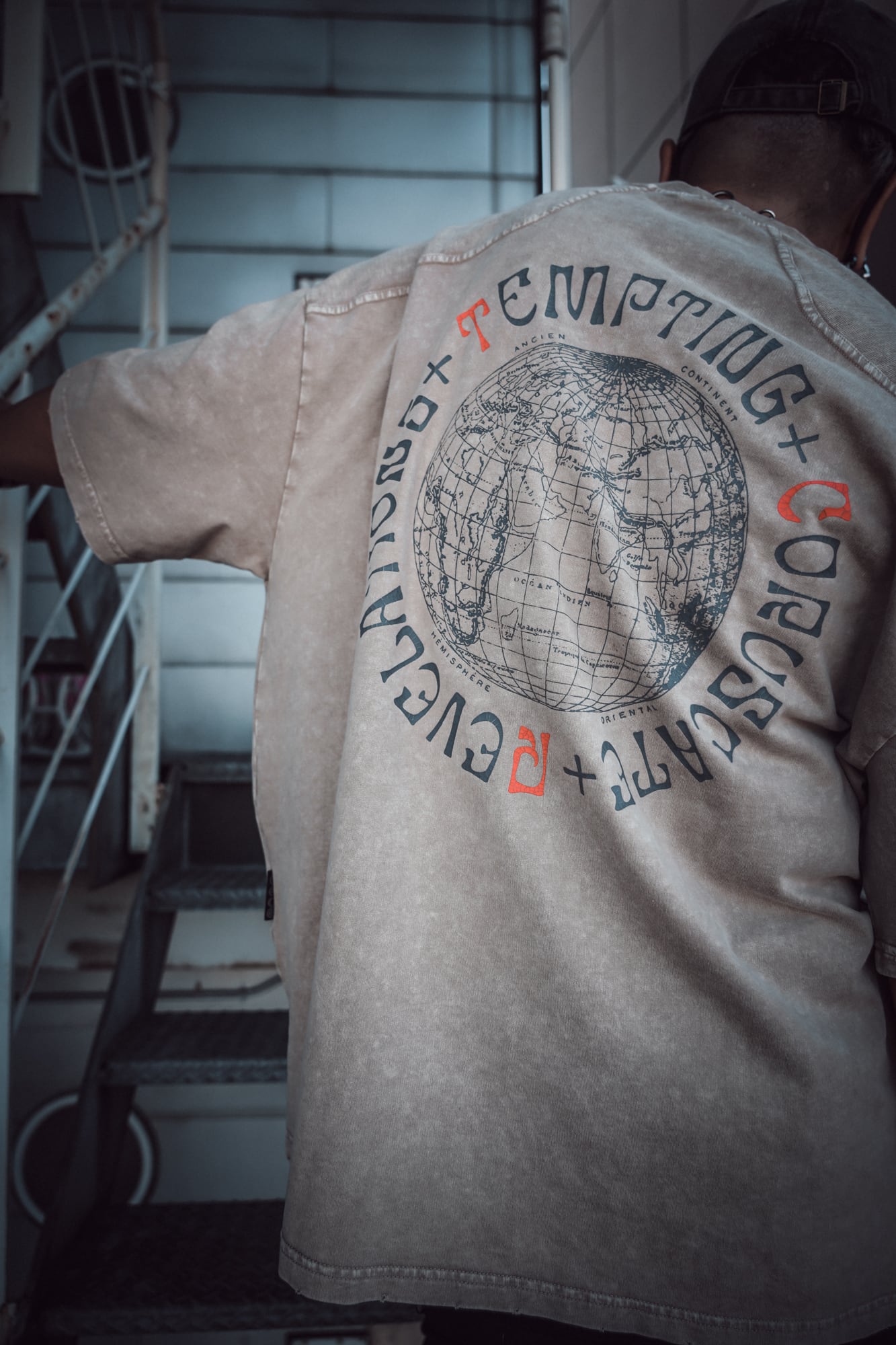 T.C.R ANGELS WASHED S/S PANEL TEE - IVOLY