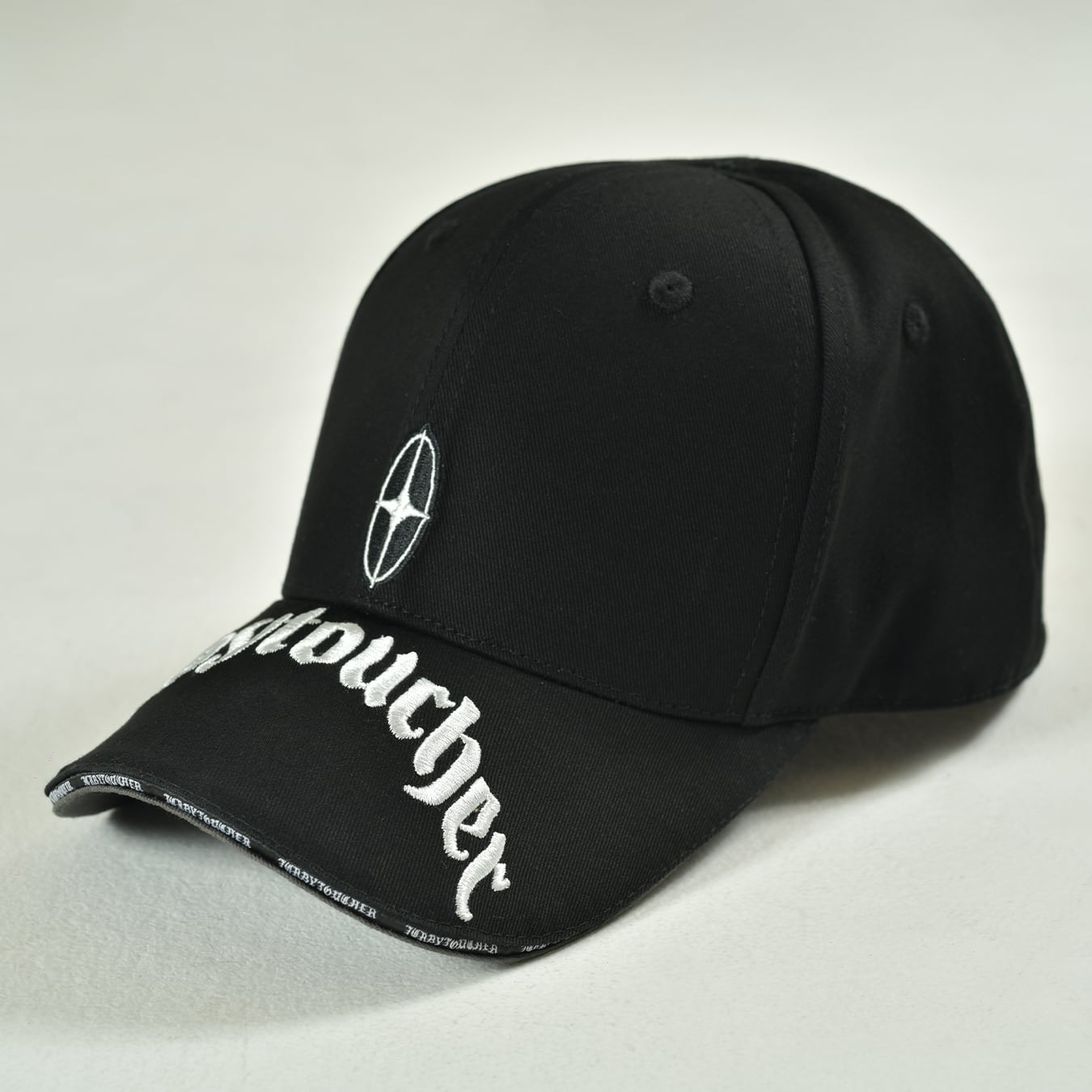 T.C.R VISOR LOGO 6PANEL JESUS CAP - BLACK