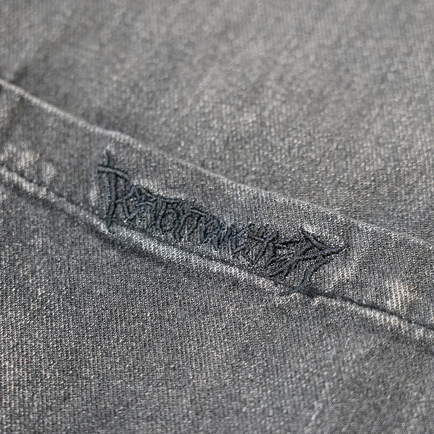T.C.R DESTROYED OVERSIZED DENIM SHIRT - BLACK
