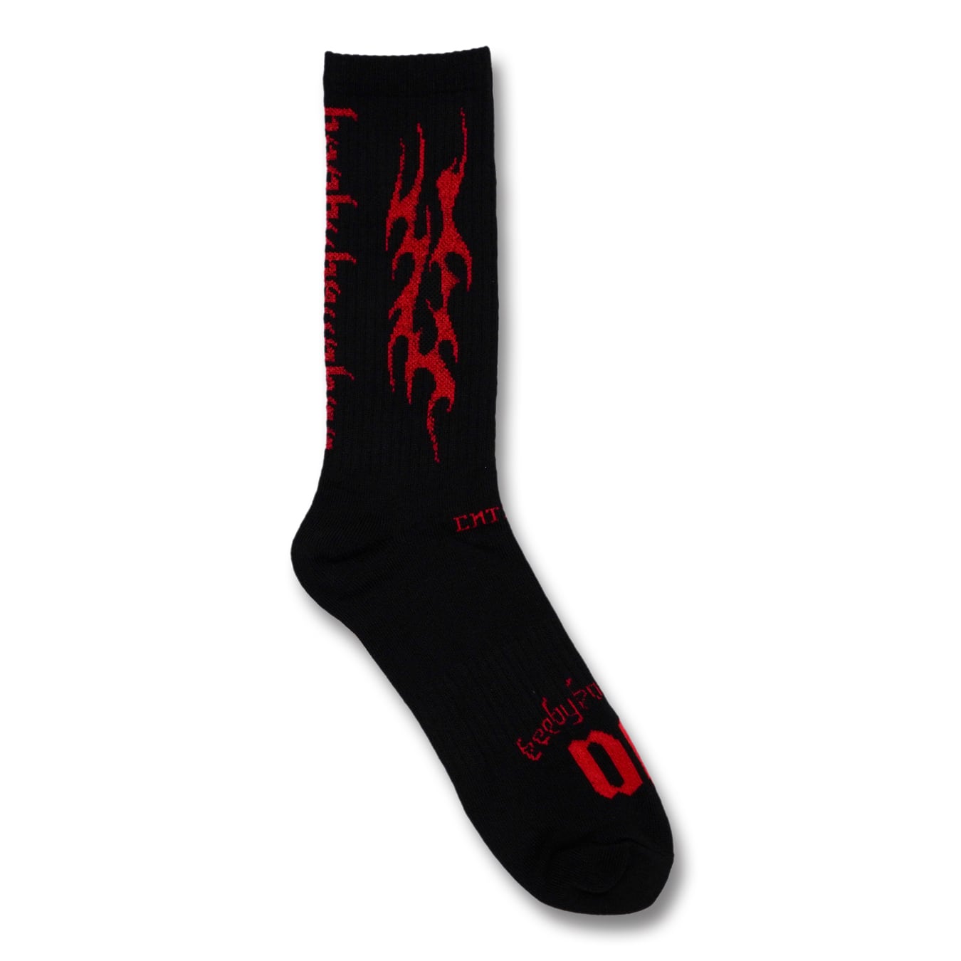 T.C.R TRIBAL FLAME SOCKS - BLACK/RED