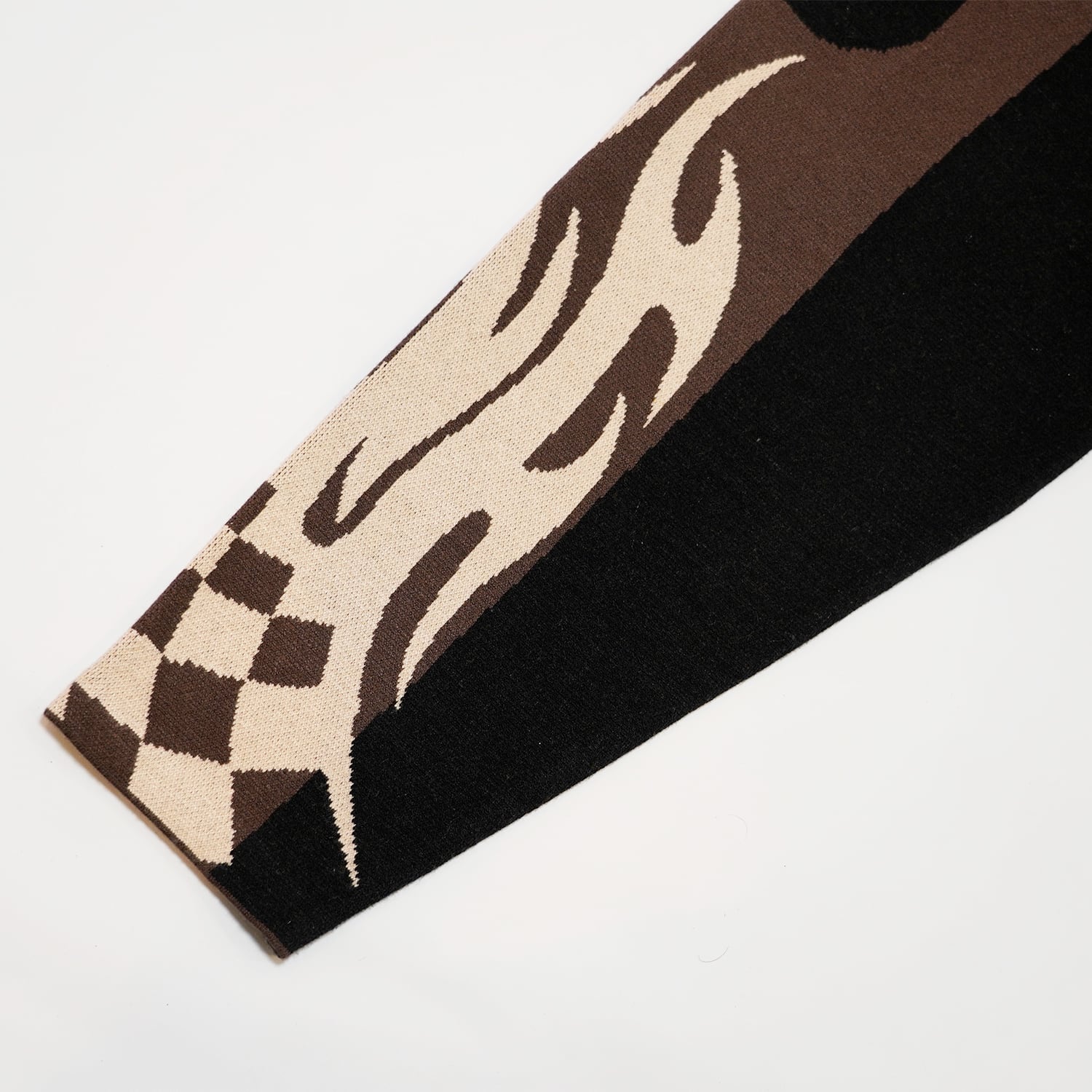 T.C.R RACING ZIP-UP KNIT SWEATER - MULTI
