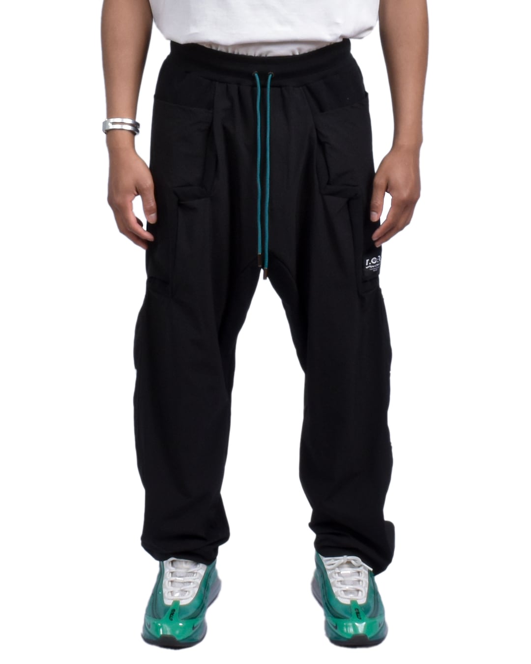 T.C.R EQUIPMENT SHELL JOGGER V3 - BLACK/BLUE GREEN