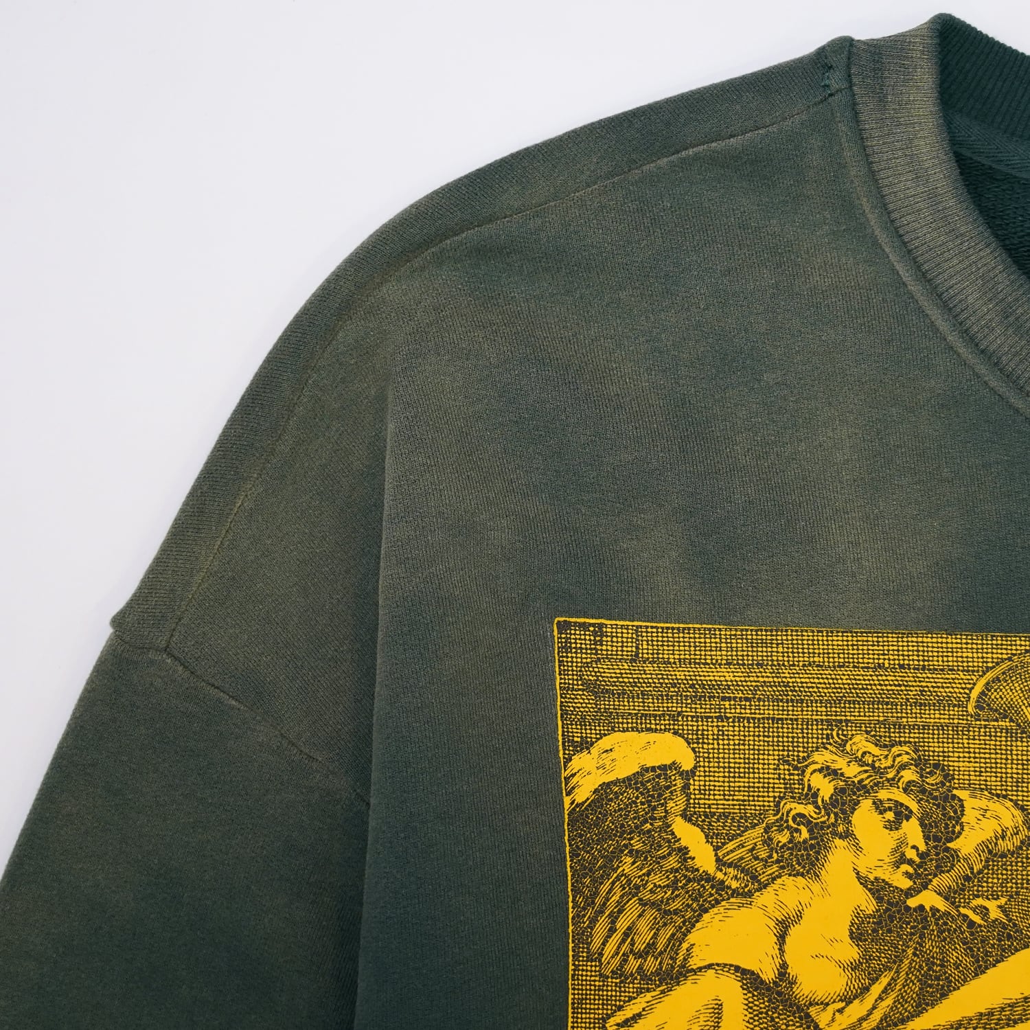 T.C.R MOTHER CREW NECK SWEAT SHIRT - BLACKISH GREEN