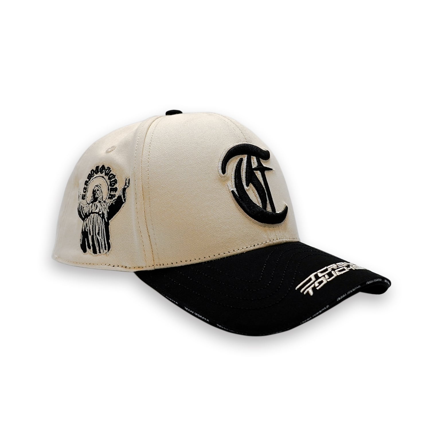 T.C.R  FREE YOUR MIND 6PANEL CAP -  IVORY/BLACK
