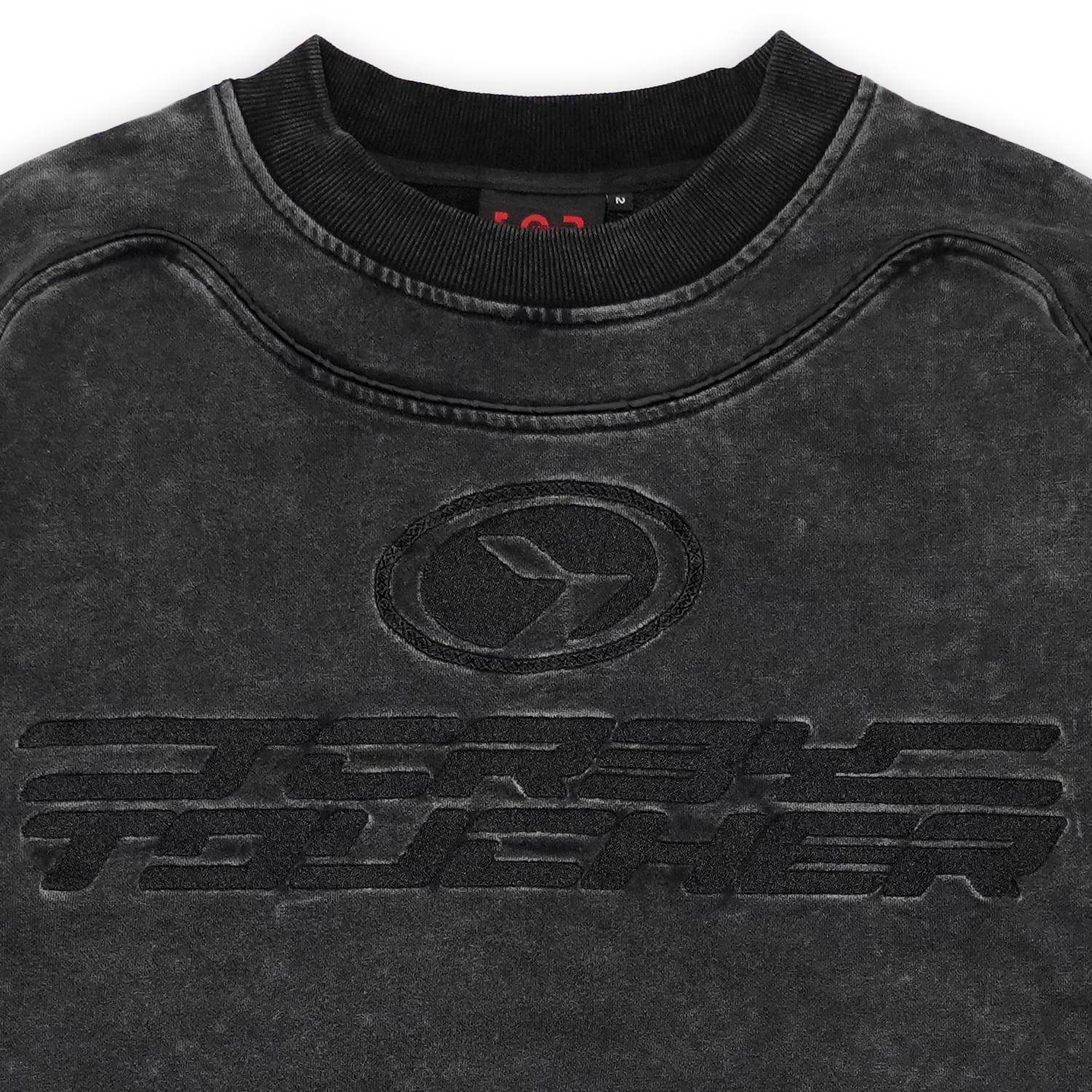 T.C.R RACING HYBRID CREWNECK SWEATSHIRTS - BLACK