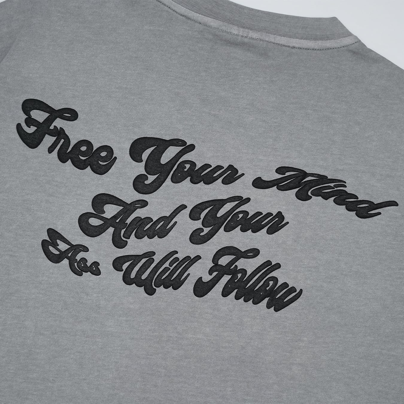 T.C.R MIND CONTROLLER WASHED S/S TEE - ASH GRAY