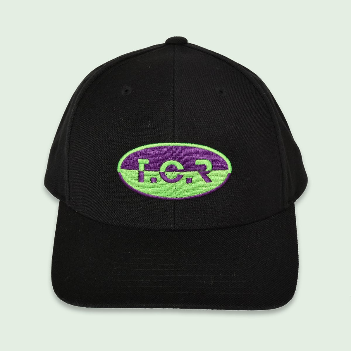 T.C.R CAPSULE EMBROIDERY CAP - BLACK/GREEN/PURPLE