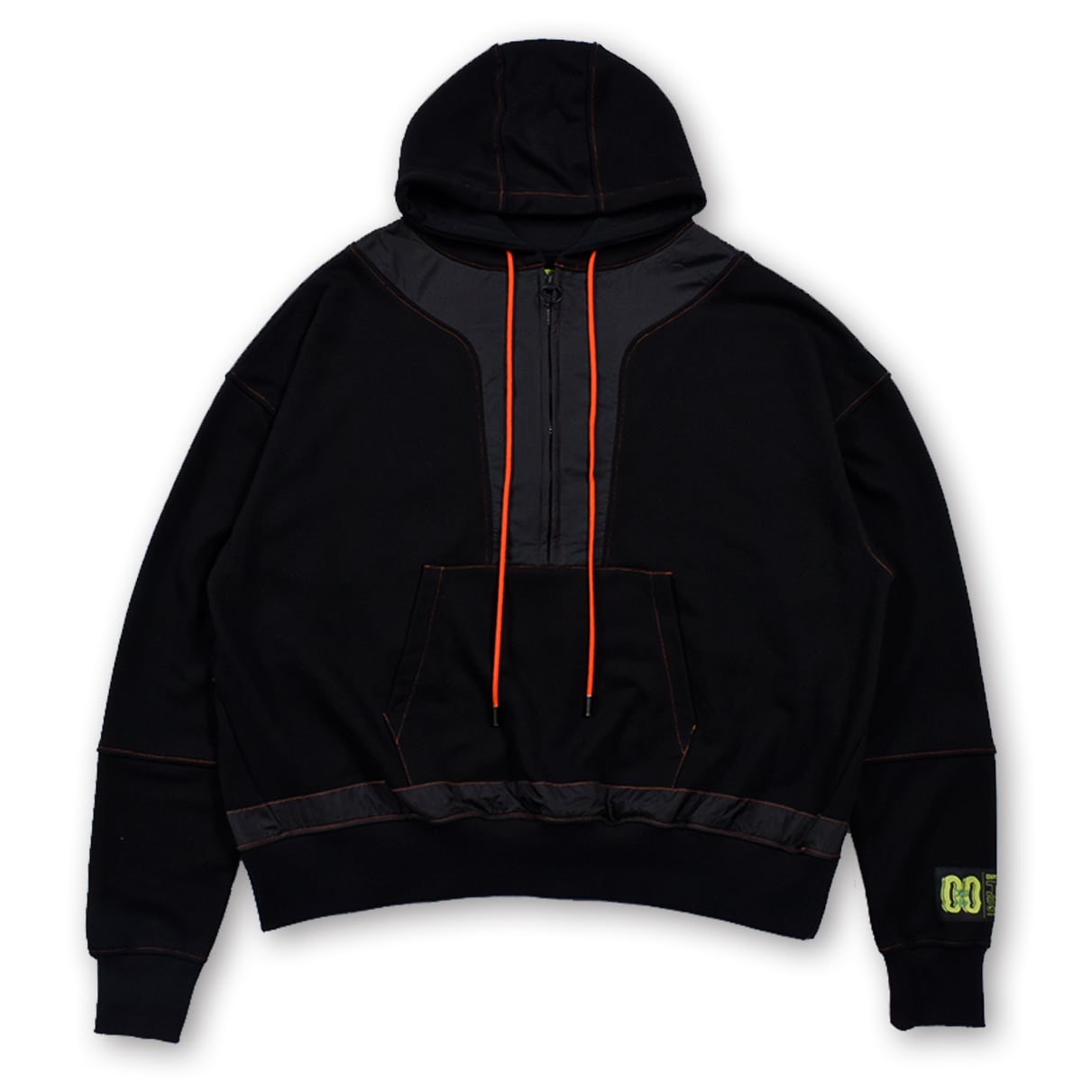 TCR ESSENTIAL TECH HOODIE  - BLACK/ORANGE