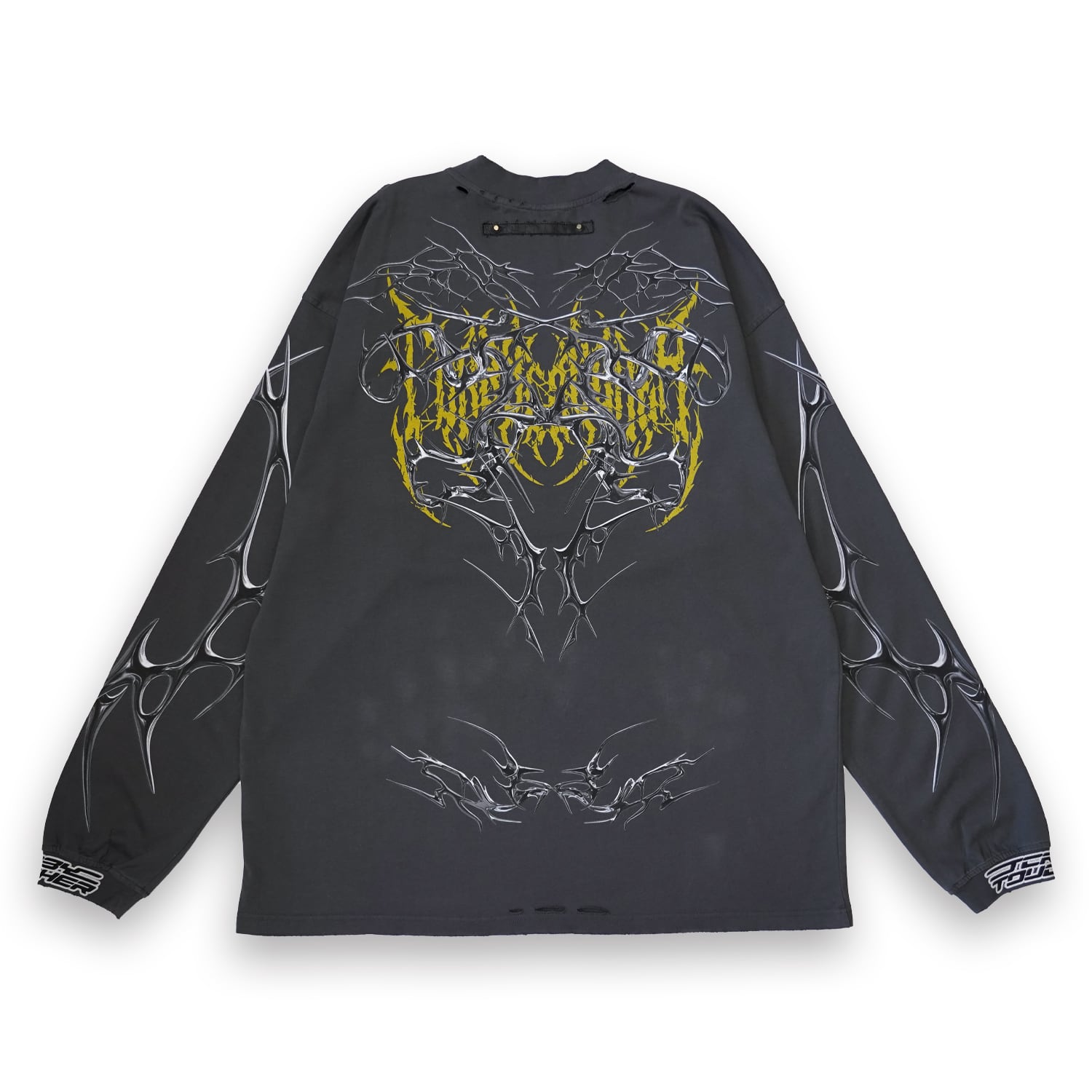 T.C.R CHROME ARMOR L/S TEE - BLACK
