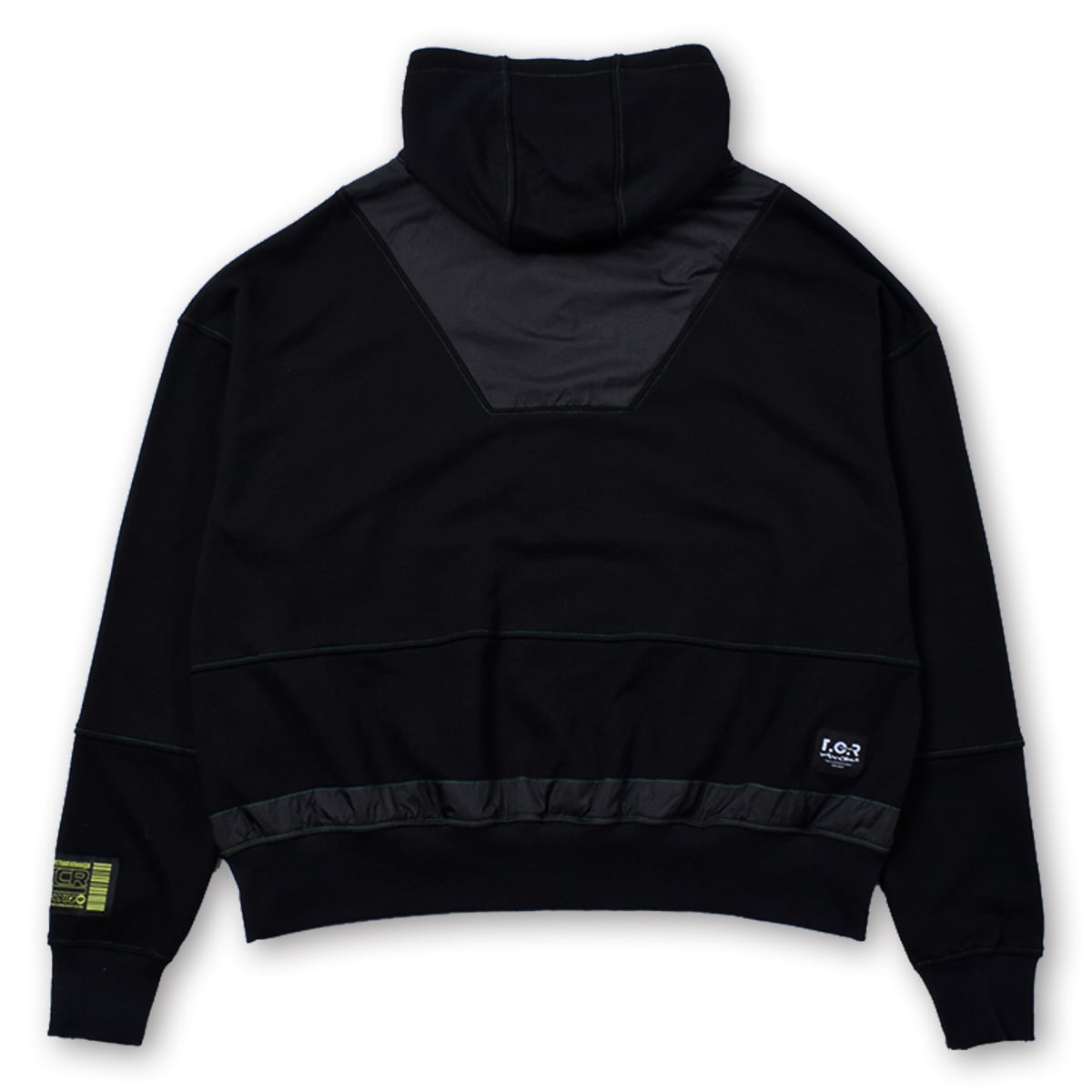 TCR ESSENTIAL TECH HOODIE  - BLACK/BLUE GREEN