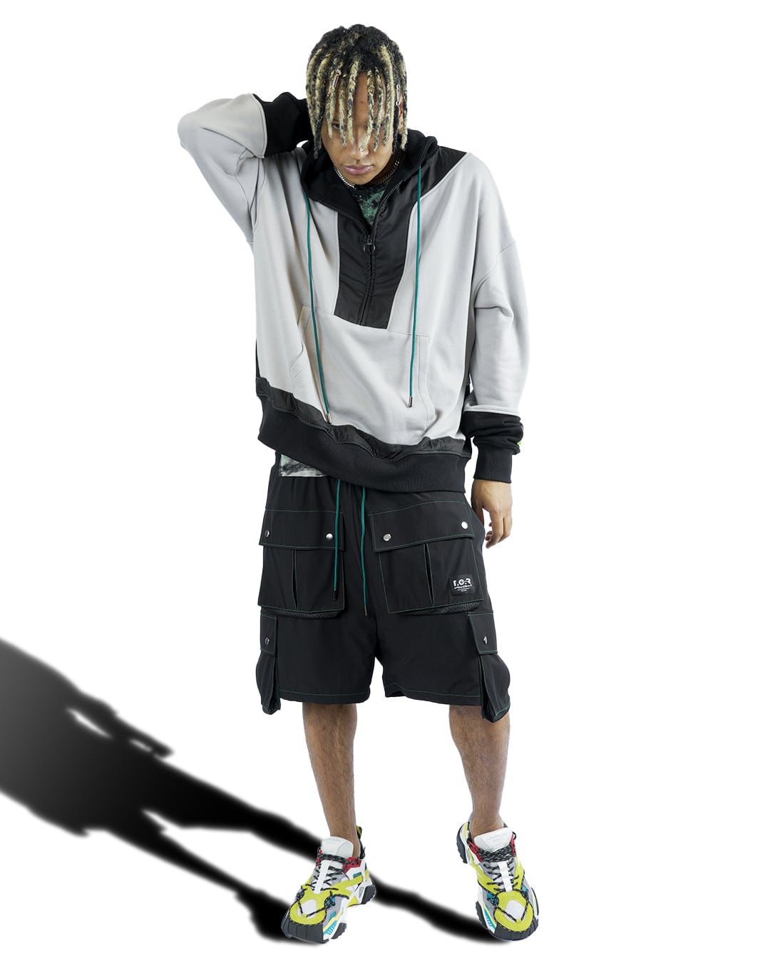 T.C.R EQUIPMENT SHELL SHORTS V3 - BLACK/GREEN
