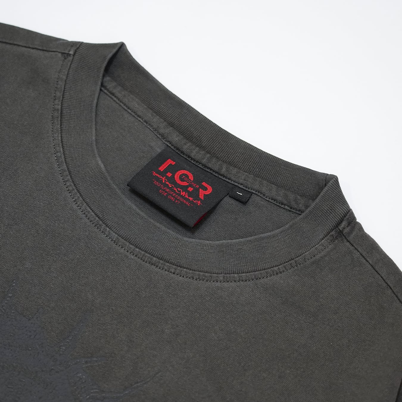 T.C.R LIGHTNING JESUS WASHED S/S TEE - DARK GRAY