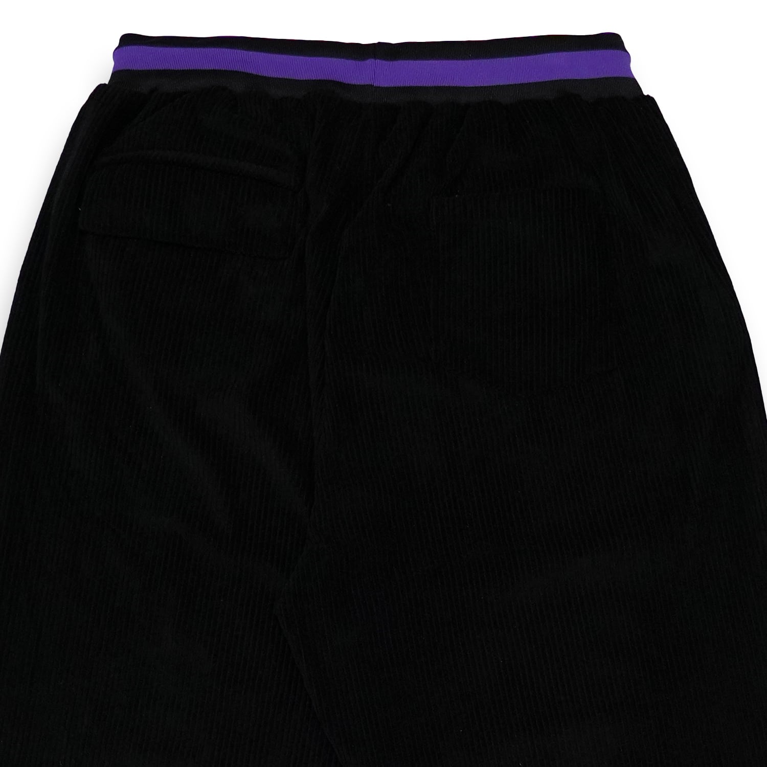 T.C.R CORDUROY WIDE EASY PANTS - BLACK